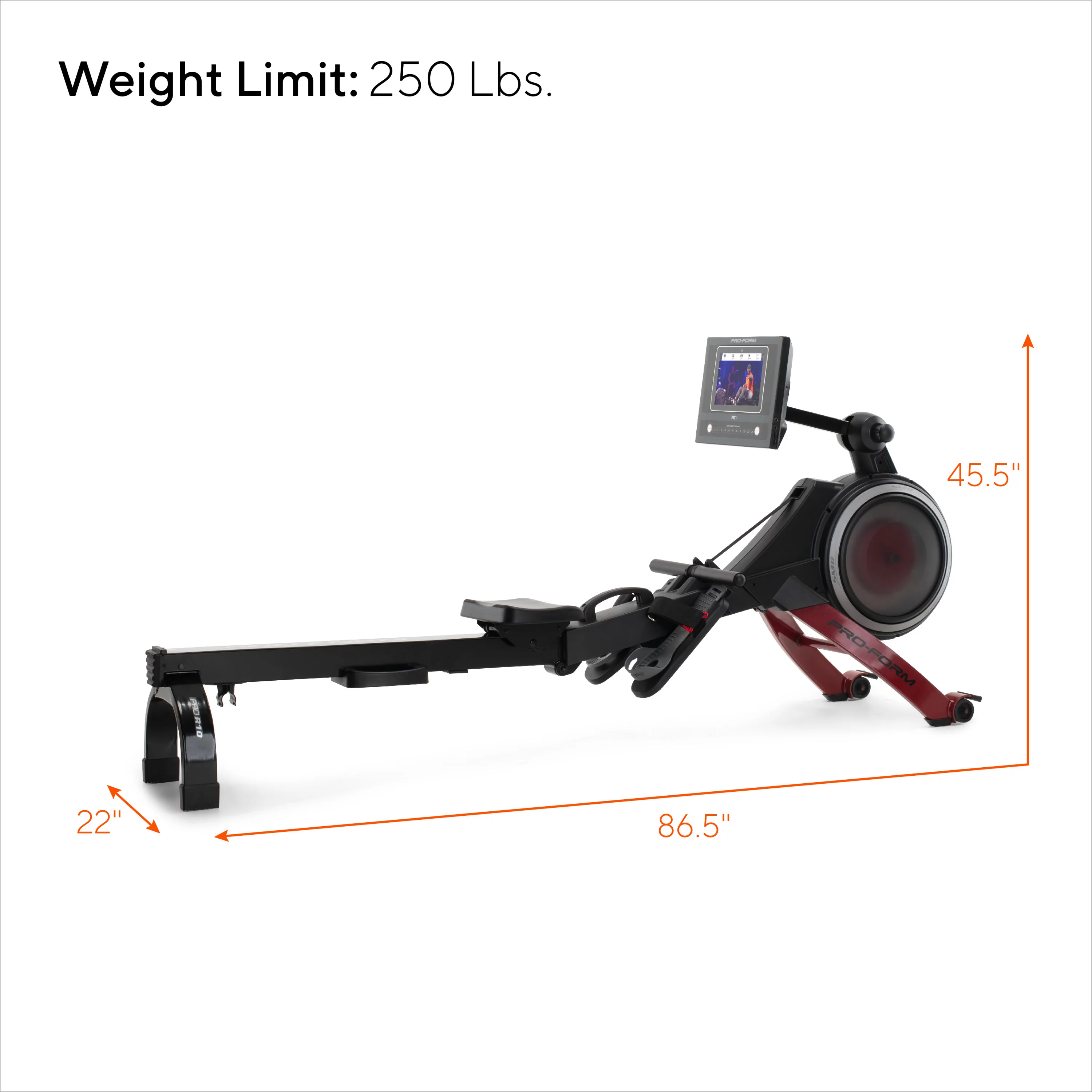 ProForm Pro R10; Rower with 10” Touchscreen and SpaceSaver Design - Womvr
