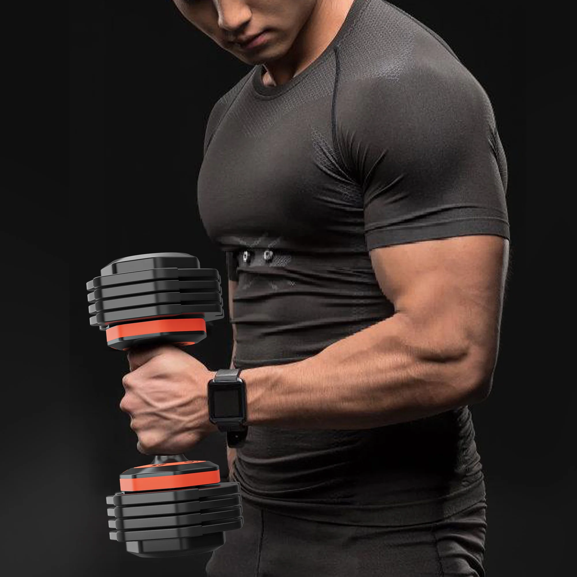 5-in-1 Adjustable Single Dumbbell - 25 LB, Complete with Anti-Slip Metal Handle for Full Body Home Gym Workouts - Ideal Adjustable Dumbbell Set for Your Weight Selection Needs