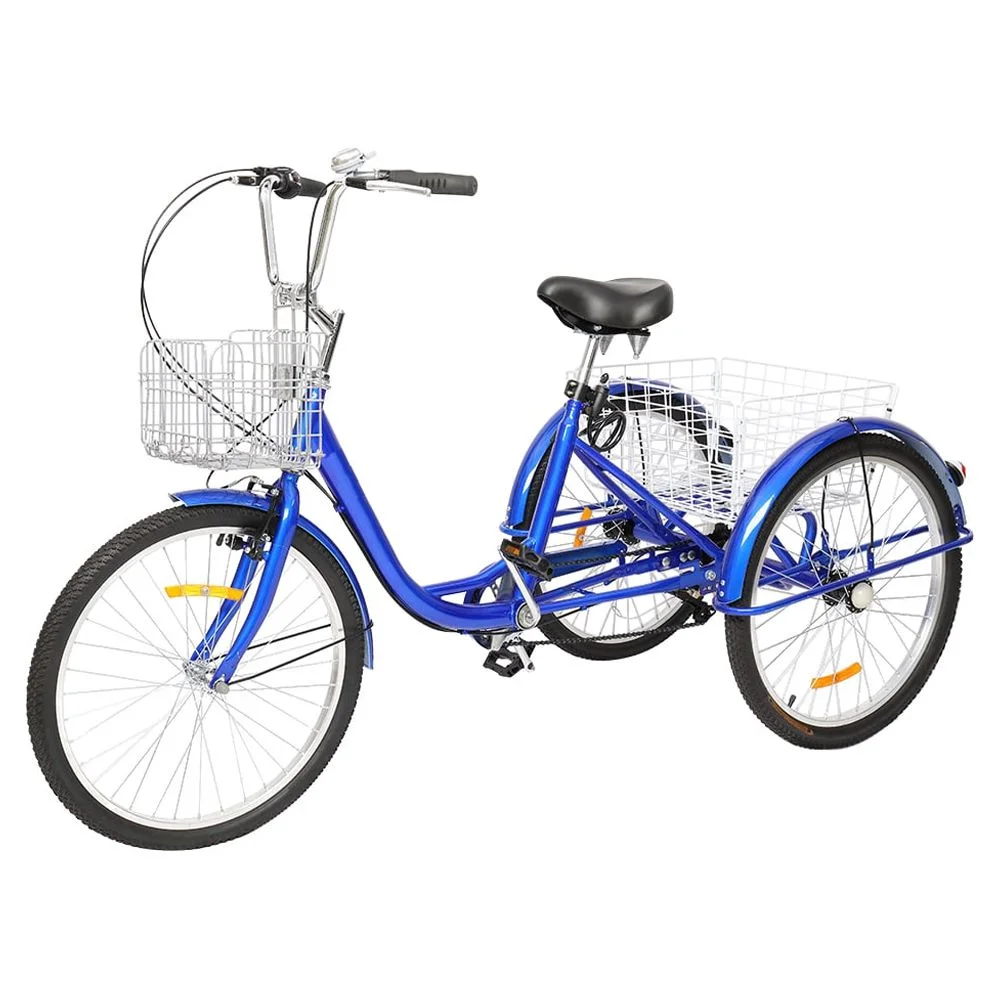 Ktaxon Adult Tricycle, 7 Speed Trike Bike Cruiser, with 24