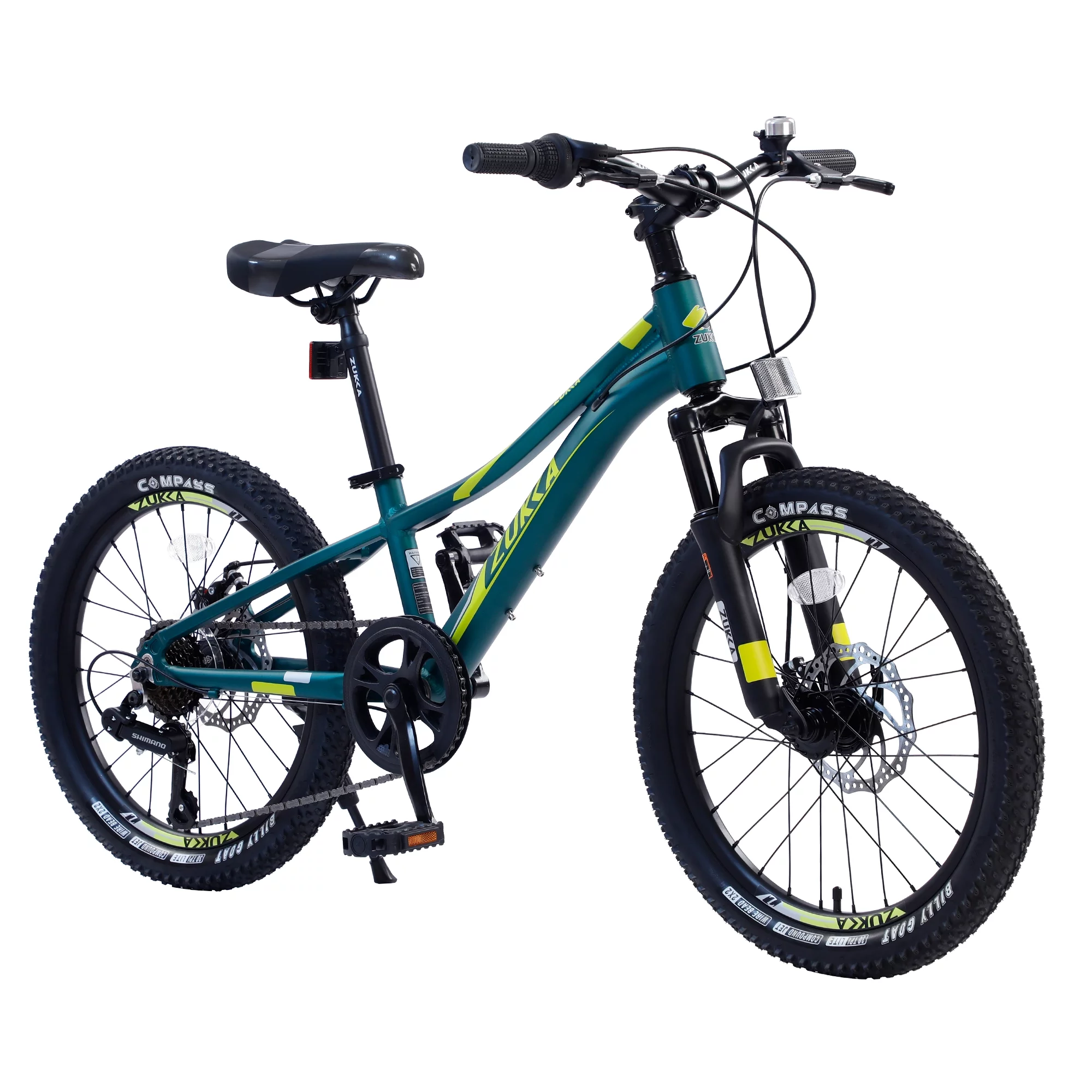 Meghna 20” Mountain Bike 7 Speed Green MTB Bicycle for Kids Boy 5-9 Years - Womvr