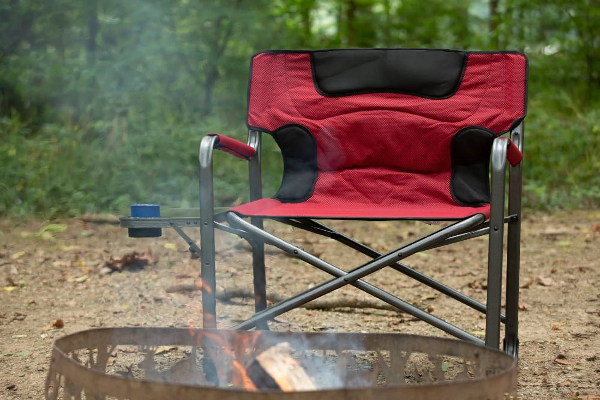 Ozark Trail Camping Director Chair XXL, Red, Adult, 10lbs - Womvr