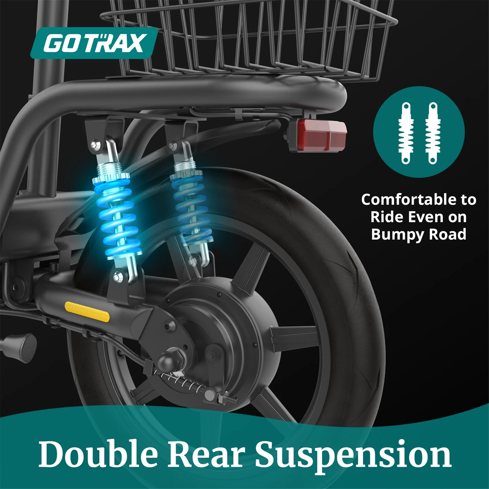 GOTRAX Flex Electric Scooter with Seat for Adult Commuter, 400W&16 Miles Range&15.5Mph Foldable Scooter with 14