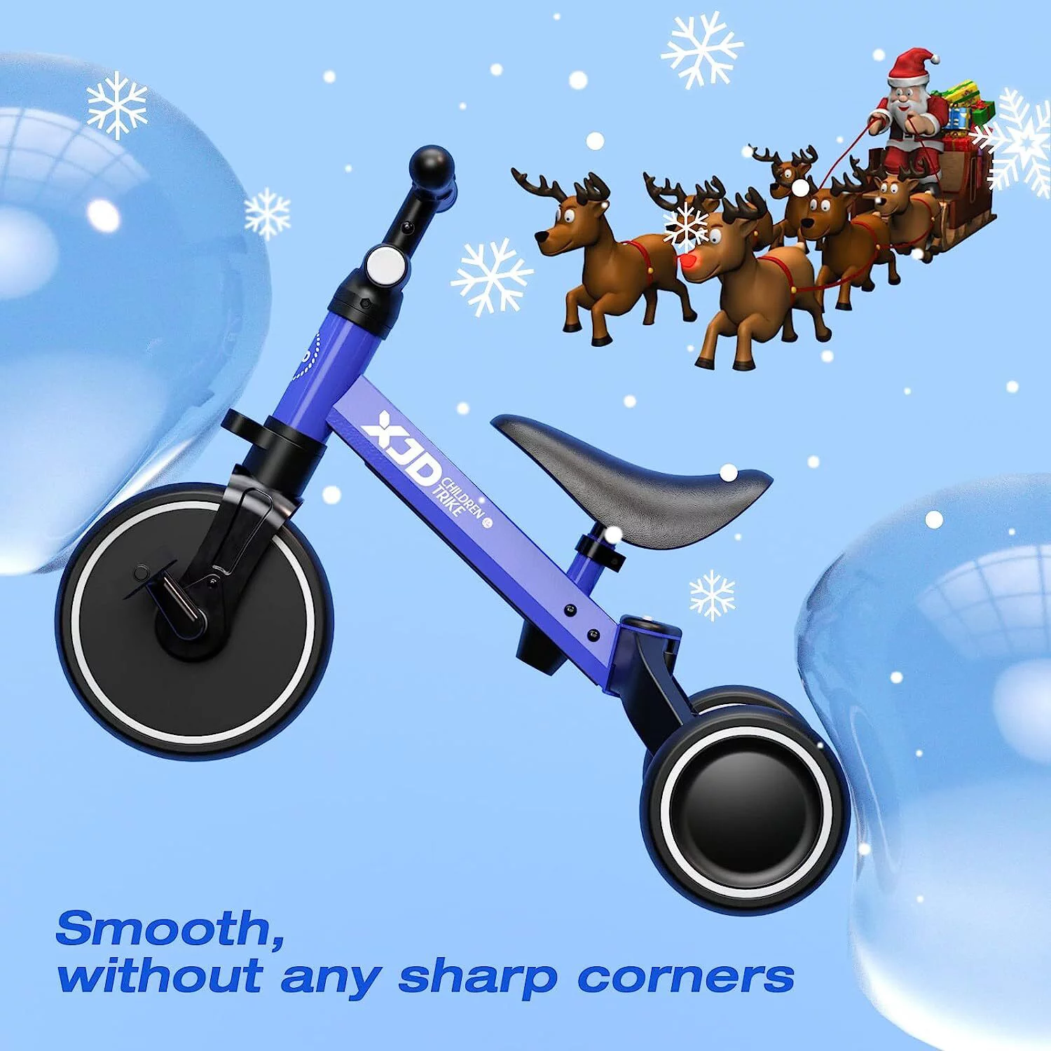 XJD 7 in 1 Toddler Tricycle with Push Handle,Toddler Bike for 1-3 Years Old Boy Girl, Toddler Push Tricycle, Baby Bike Balance Bike with Adjustable Seat Height and Removable Pedal - Womvr