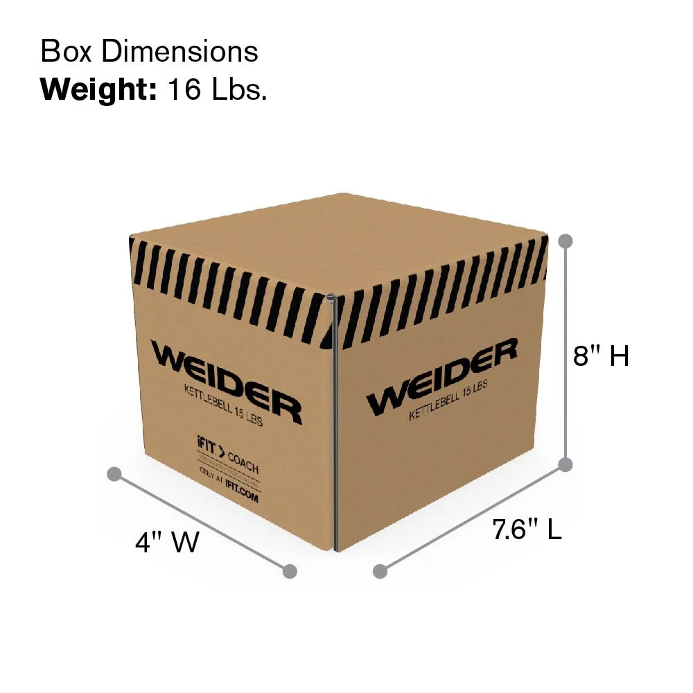 Weider, 30lb Cast Iron Hammertone Finish Kettlebell, Single - Womvr