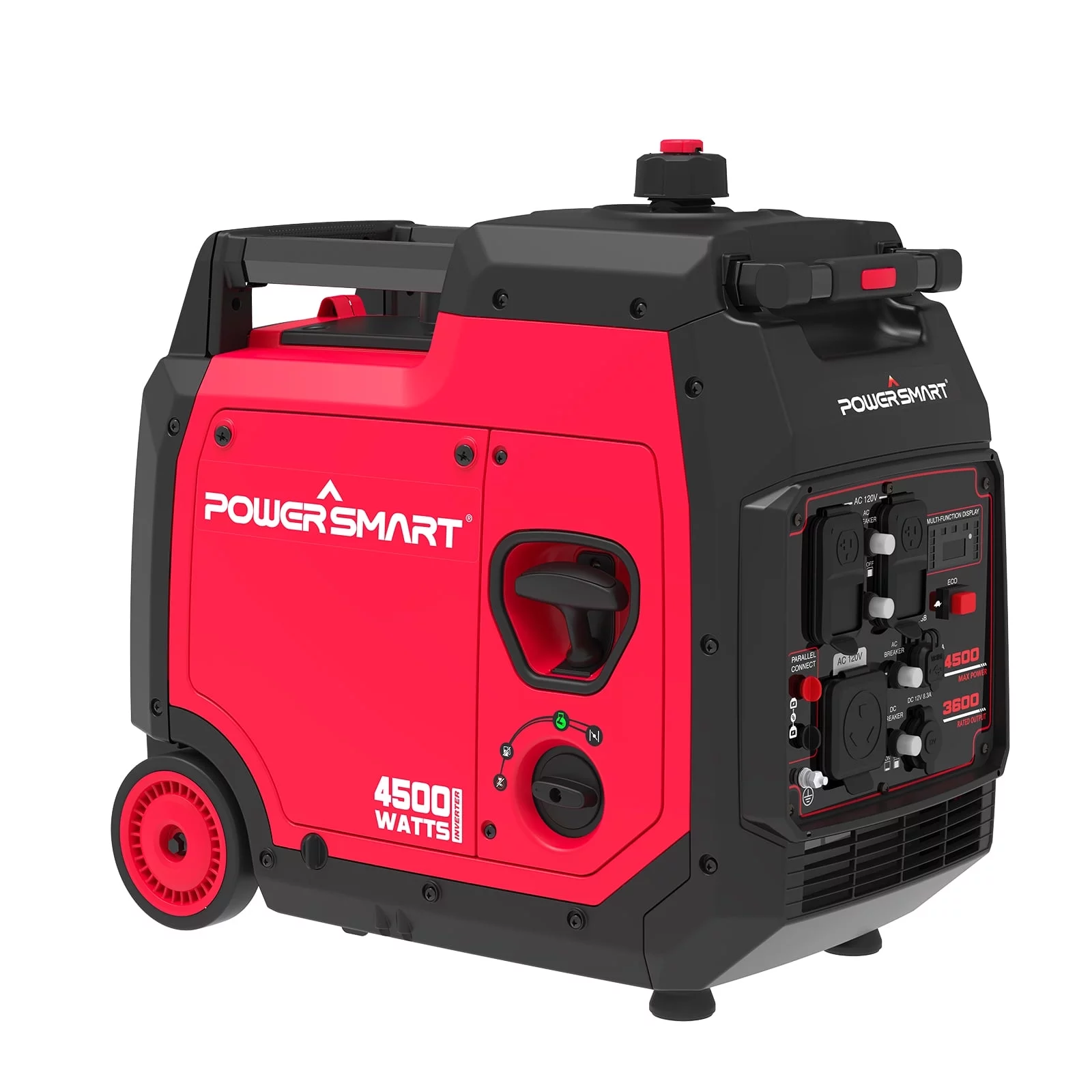 PowerSmart 4500 Watt Gas Powered Inverter Generator for Outdoor,Super Quiet Generator for Home Use,Portable with wheel - Womvr