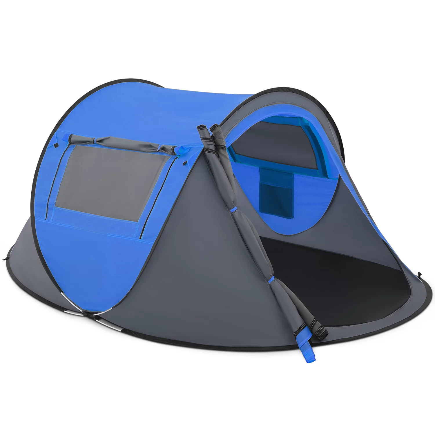 Magshion 3 Person Instant Pop Up Camping Tent, Outdoor Easy Set Up Automatic Family Travel Tent, Portable Backpacking Waterproof Shelter Tent, Blue - Womvr