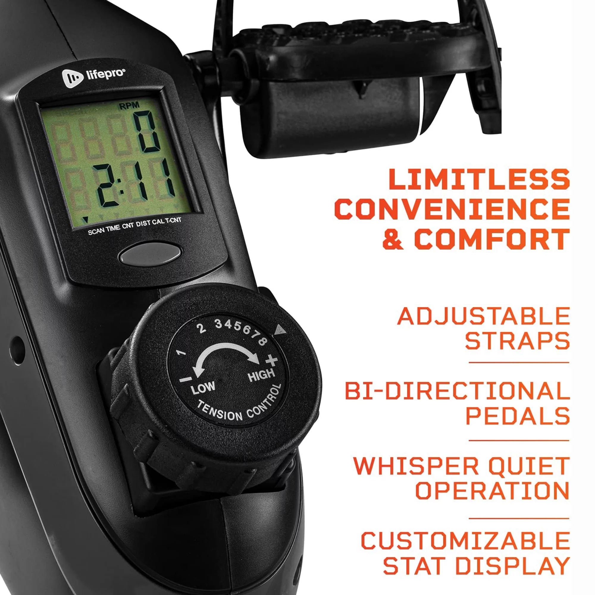 Lifepro FlexCycle Stationary Bike Pedal Exerciser Under Desk Workout Equipment, Blue - Womvr