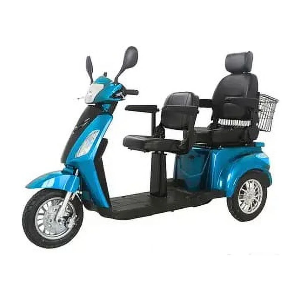 Two Passenger Electric Mobility Scooter - 20mph Speed, Lithium Batteries, Variable Speed Control - Womvr