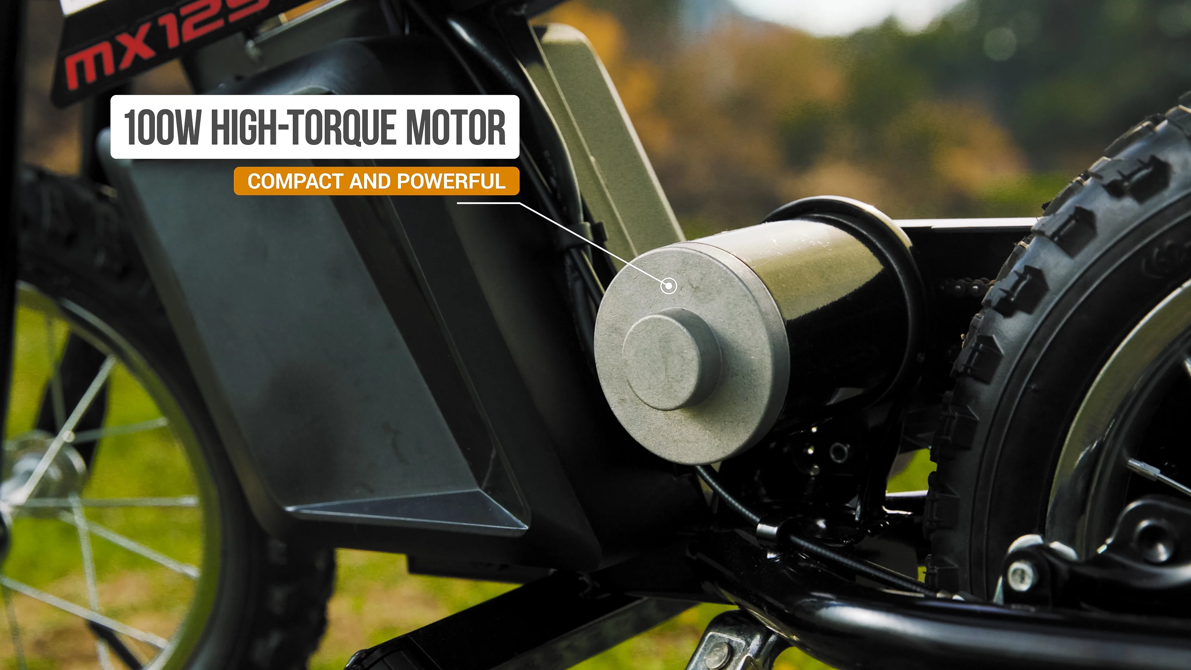 Razor Miniature Dirt Rocket MX125 Electric-Powered Dirt Bike - Black with Decal Included, Recommended For Kids 7+ Between 40 and 80 lbs - Womvr