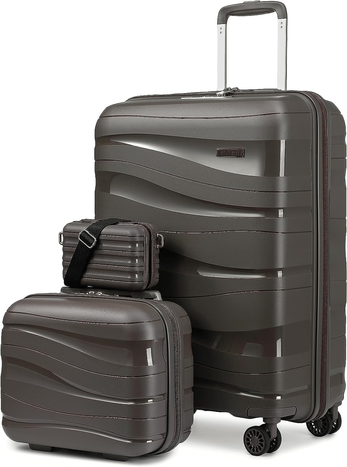 Melalenia - 5 Luggage Sets PP Hardside Spinner Luggage - ��Expandable Carry-on Suitcase20