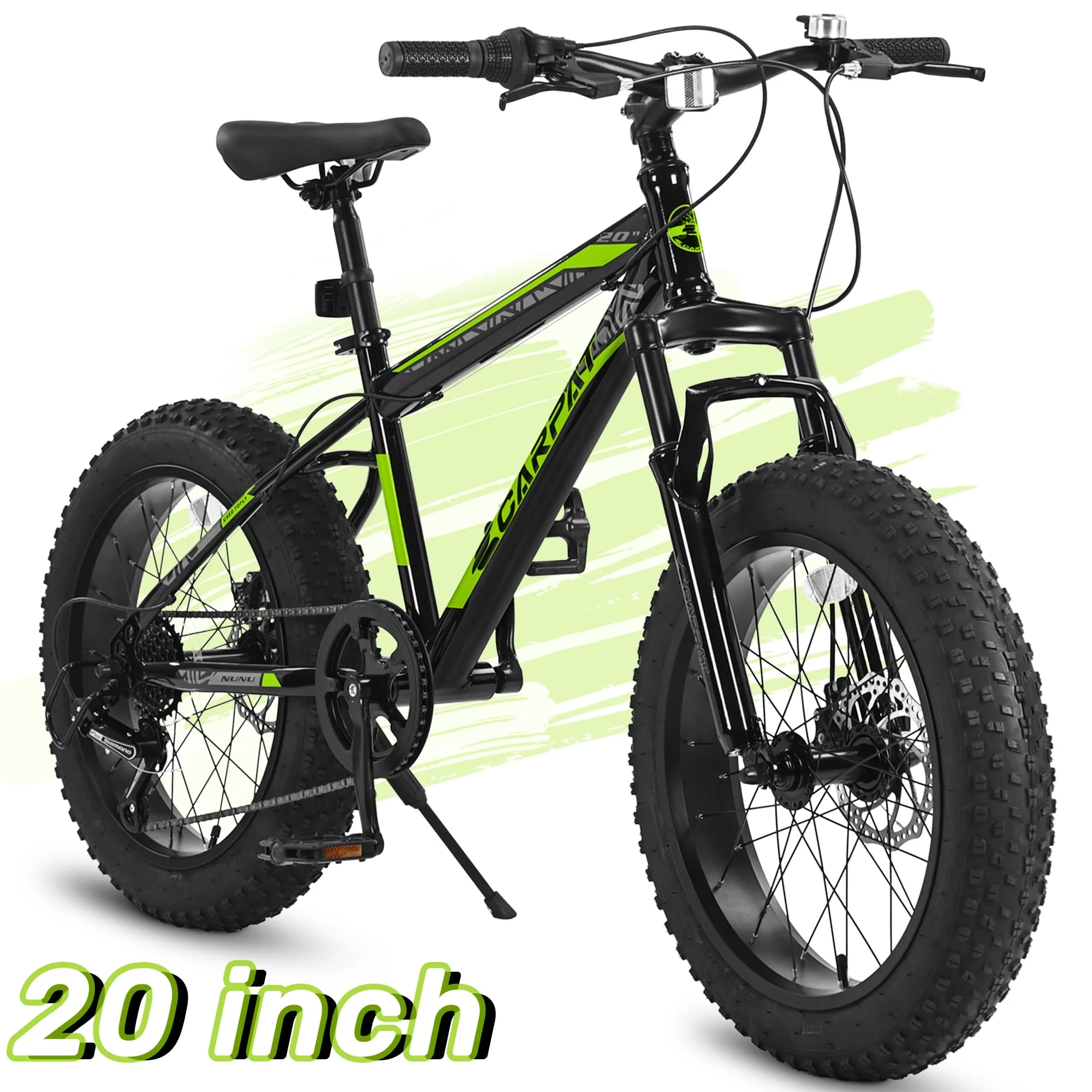 CHAMPIERRE 20'' Mountain Bike for Boys Girls Ages 8 to 12, 7 Speed Kids Bicycles with 4 inch Fat Tire, Red - Womvr