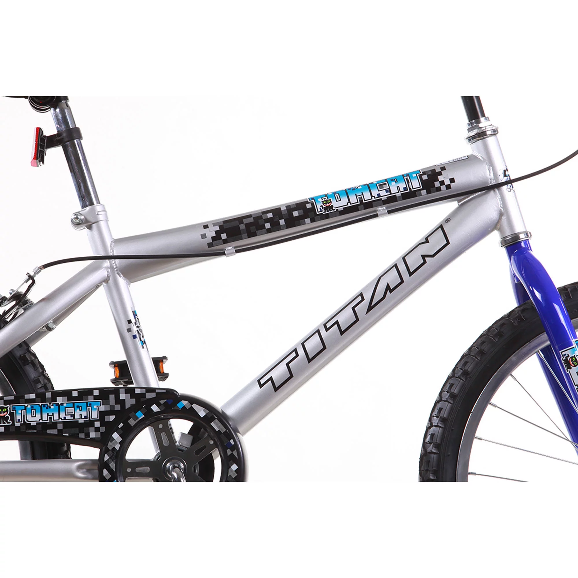 Titan Tomcat Boys BMX Bike with 20 In. Wheels, Blue and Silver - Womvr