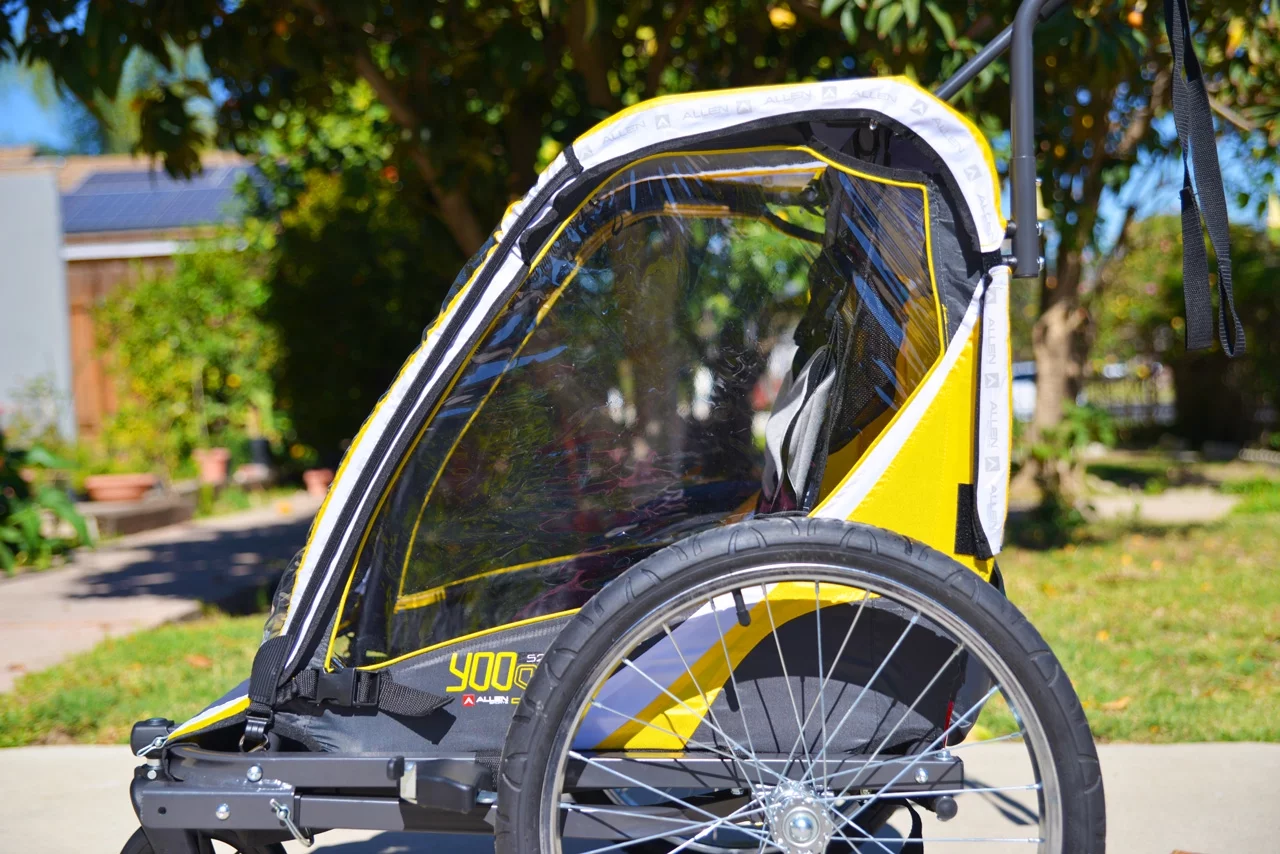 Allen Sports Deluxe Steel 2-Child Bicycle Trailer and Stroller, S2 - Womvr