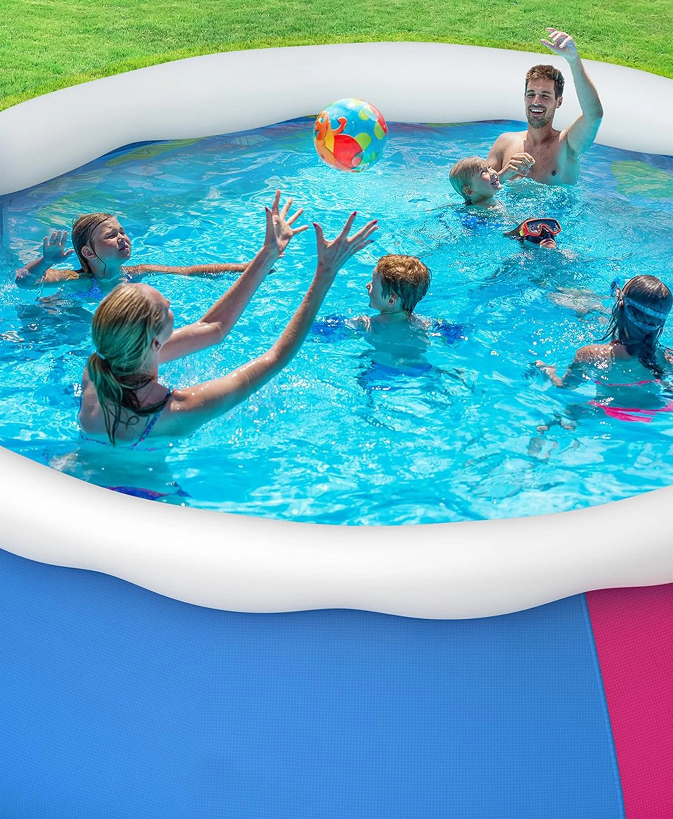 Inolait Inflatable Swimming Pool  Above Ground for Kids Family Water Sport 15' x 36