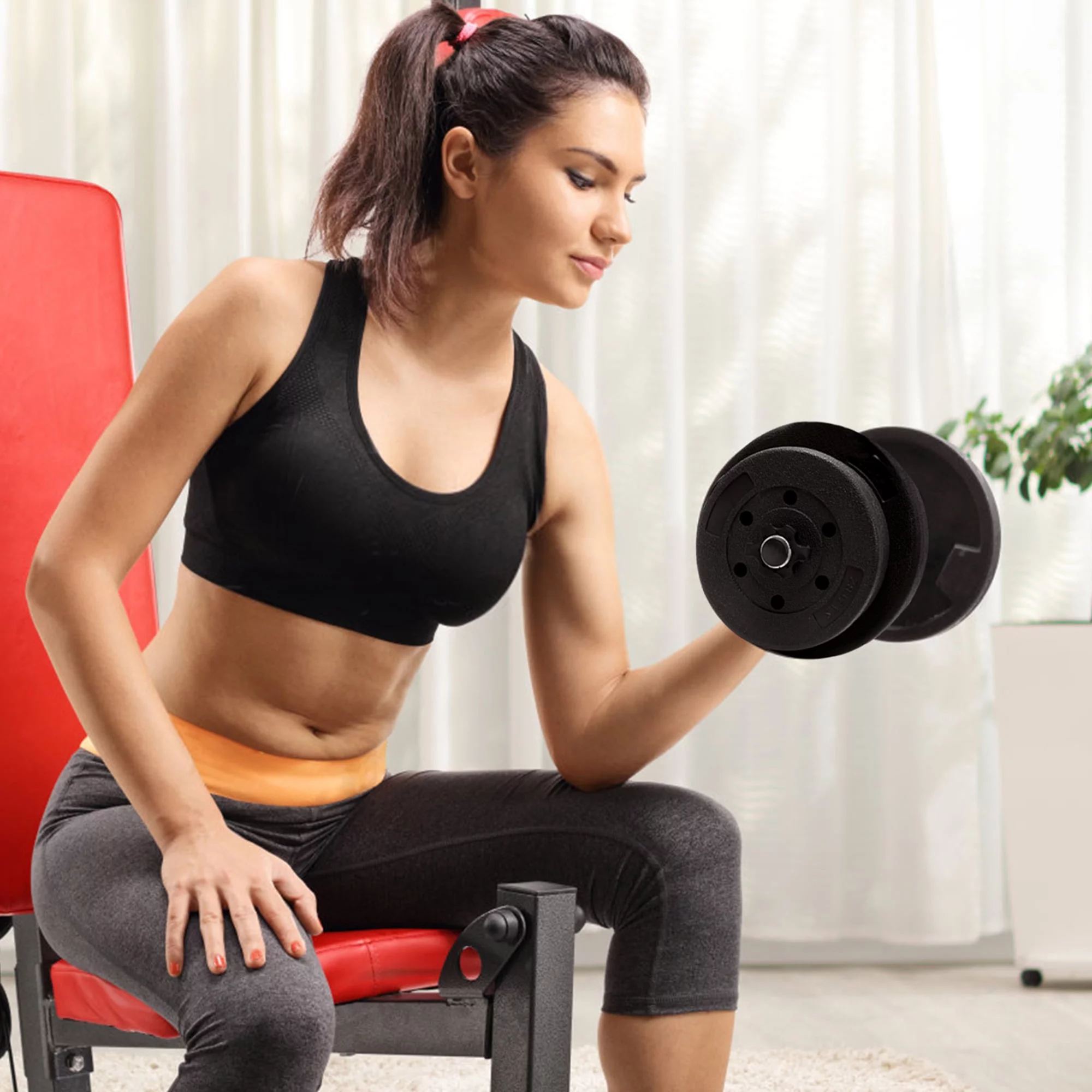 Gymax 66Lbs 2 in 1 Adjustable Dumbbell Set Strength Training Set Home Gym Exercise - Womvr