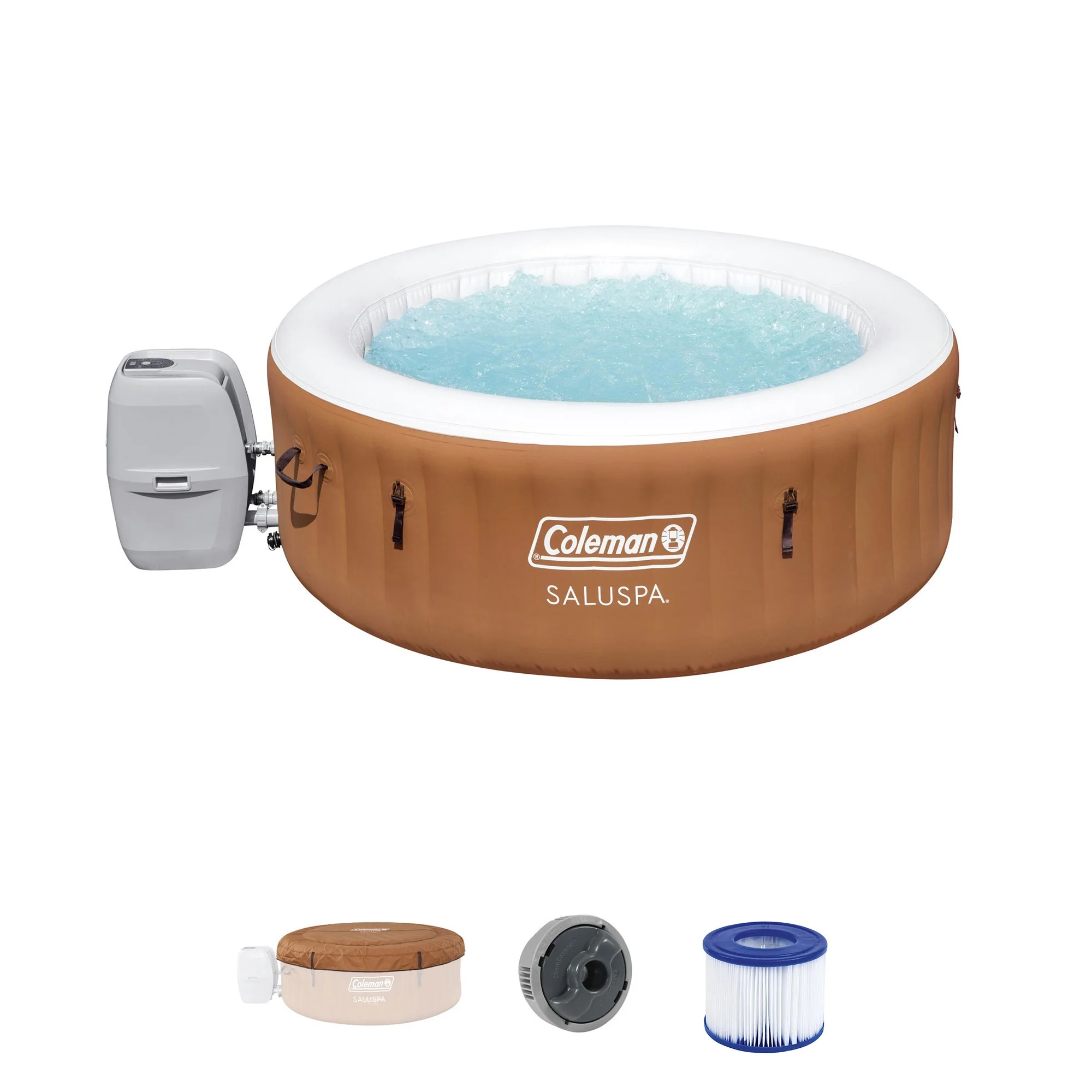 Bestway Coleman Miami AirJet Inflatable Hot Tub with EnergySense Cover - Womvr