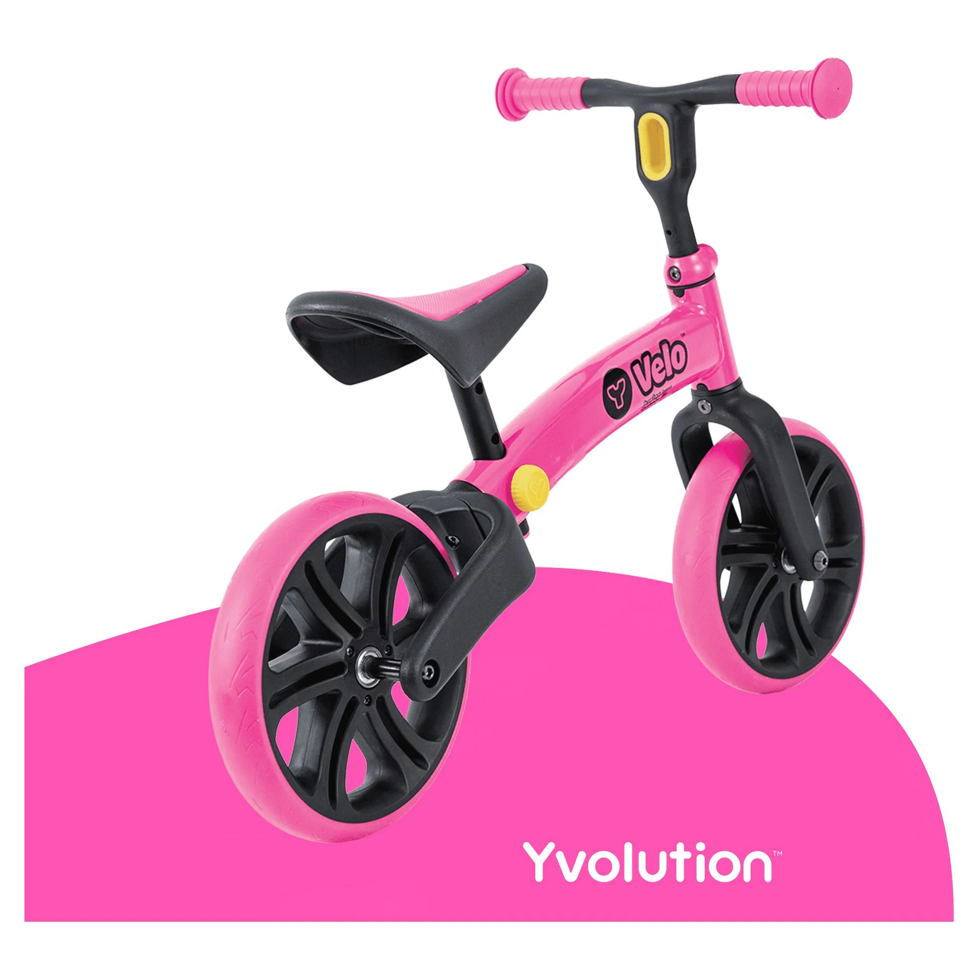 Yvolution Velo Toddler Balance Bike 9'' Wheel (Red) Boys and Girls, 18 Months to 3 Years Old - Womvr