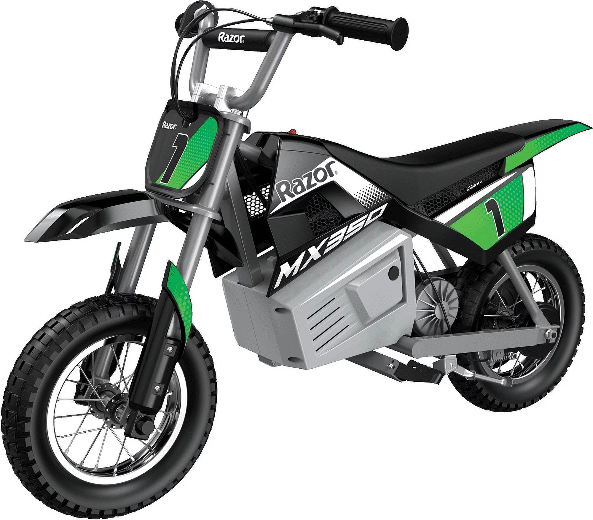 Razor Dirt Rocket MX350 - Black with Decals Included, 24V Electric-Powered Dirt Bike for Kids 13+ - Womvr