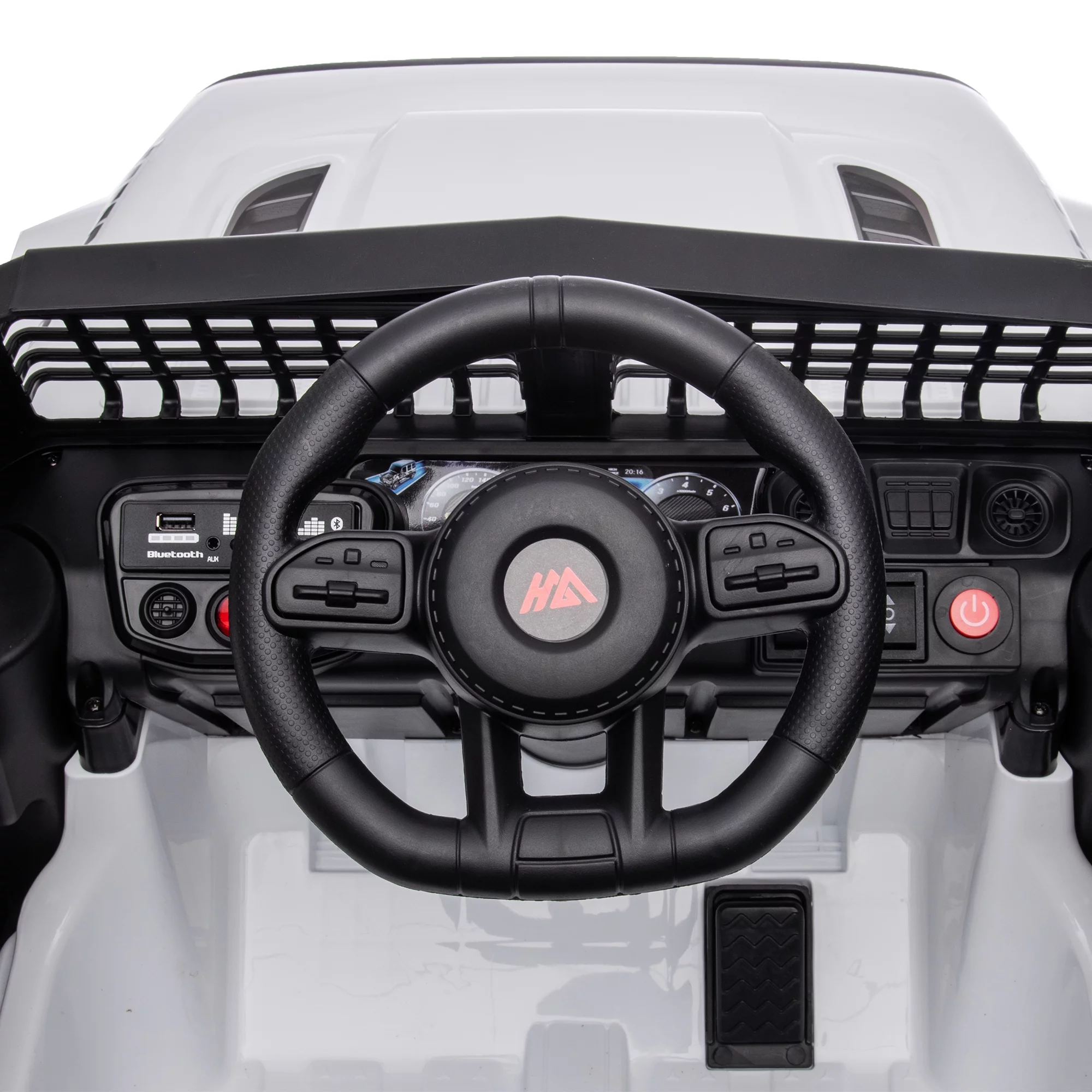 Kids Ride on Truck with Parents Remote Control, 12V 7A Battery Powered Electric Car Vehicle Toy with 3 Speed, USB, MP3, Bluetooth, LED Light, Safety Belt, Electric Car for Kids (Black) - Womvr