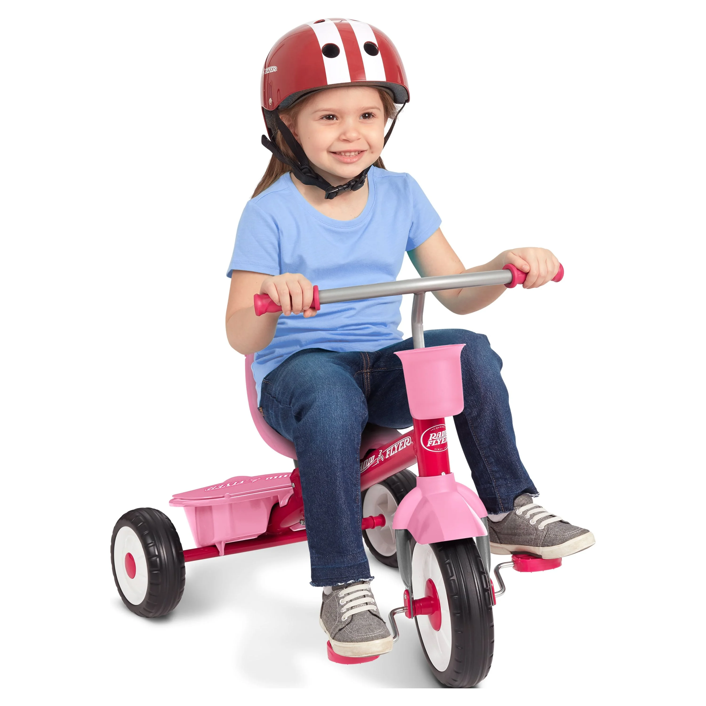 Radio Flyer, 4-in-1 Stroll 'N Trike with Activity Tray, Red & Gray, Convertible Tricycle,  Unisex - Womvr