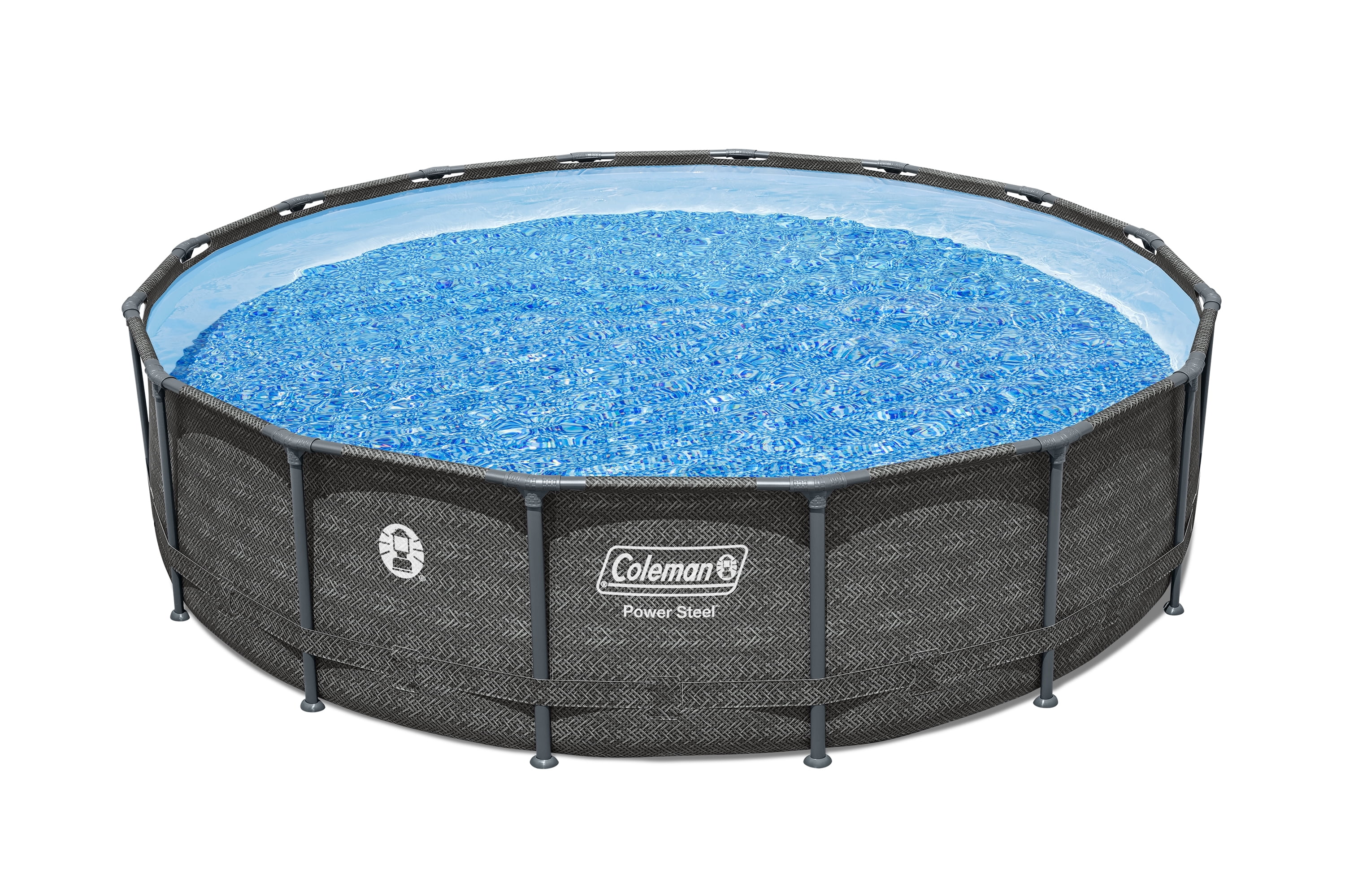 Coleman Power Steel 16 ft. x 42 in. Round Metal Frame Above Ground Pool Set - Womvr