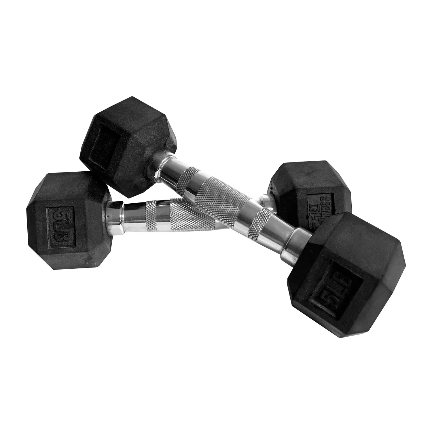 Fitness First Rubber Hex Dumbbell Pairs, 25 lbs. Pair - Womvr
