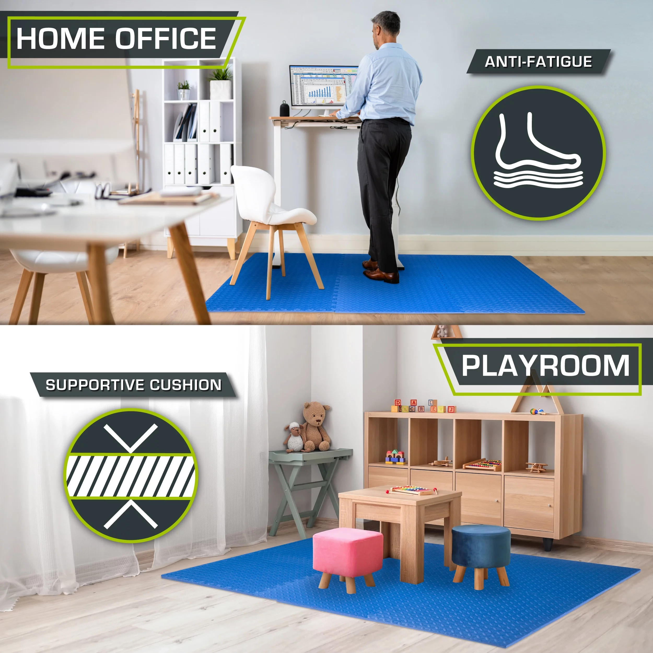 ProsourceFit Puzzle Exercise Mat, 1/2