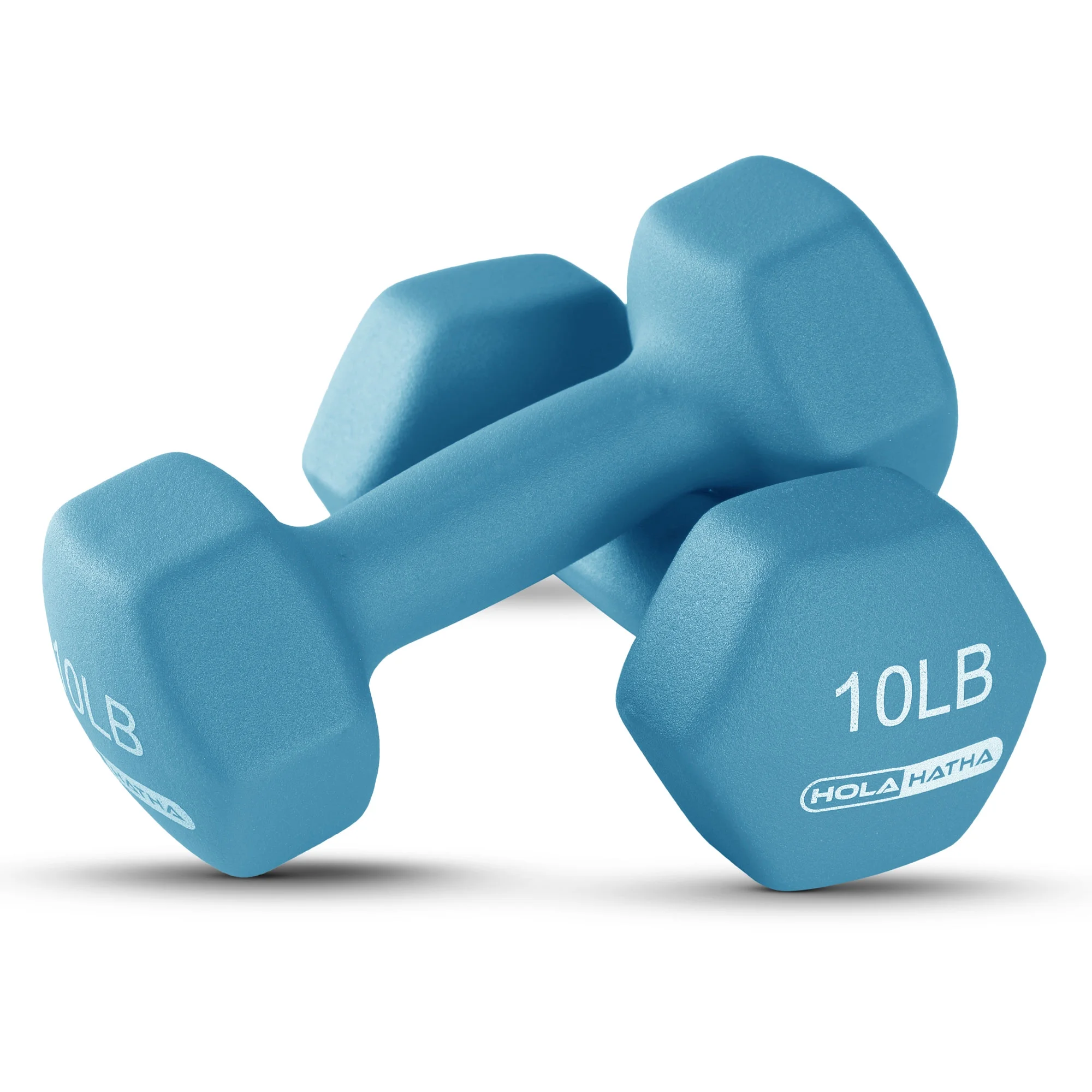 HolaHatha 3, 5, and 8 Pound Dumbbell Hand Weight Set with Storage Rack, Multi - Womvr