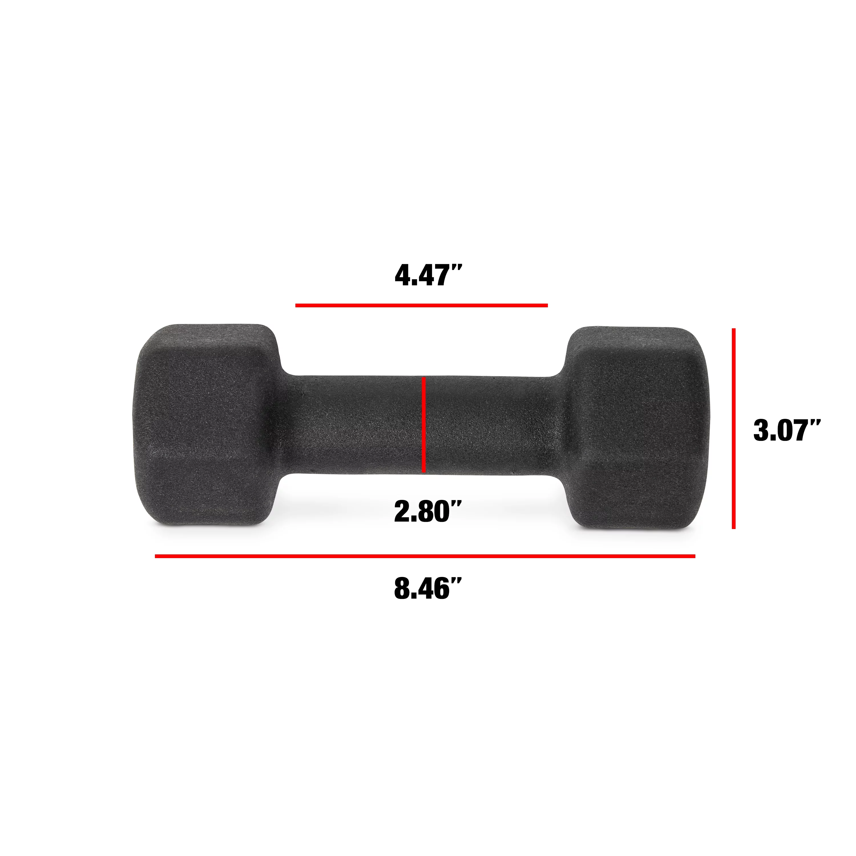 CAP Barbell, 15lb Black Neoprene Dumbbell, Pair - Womvr