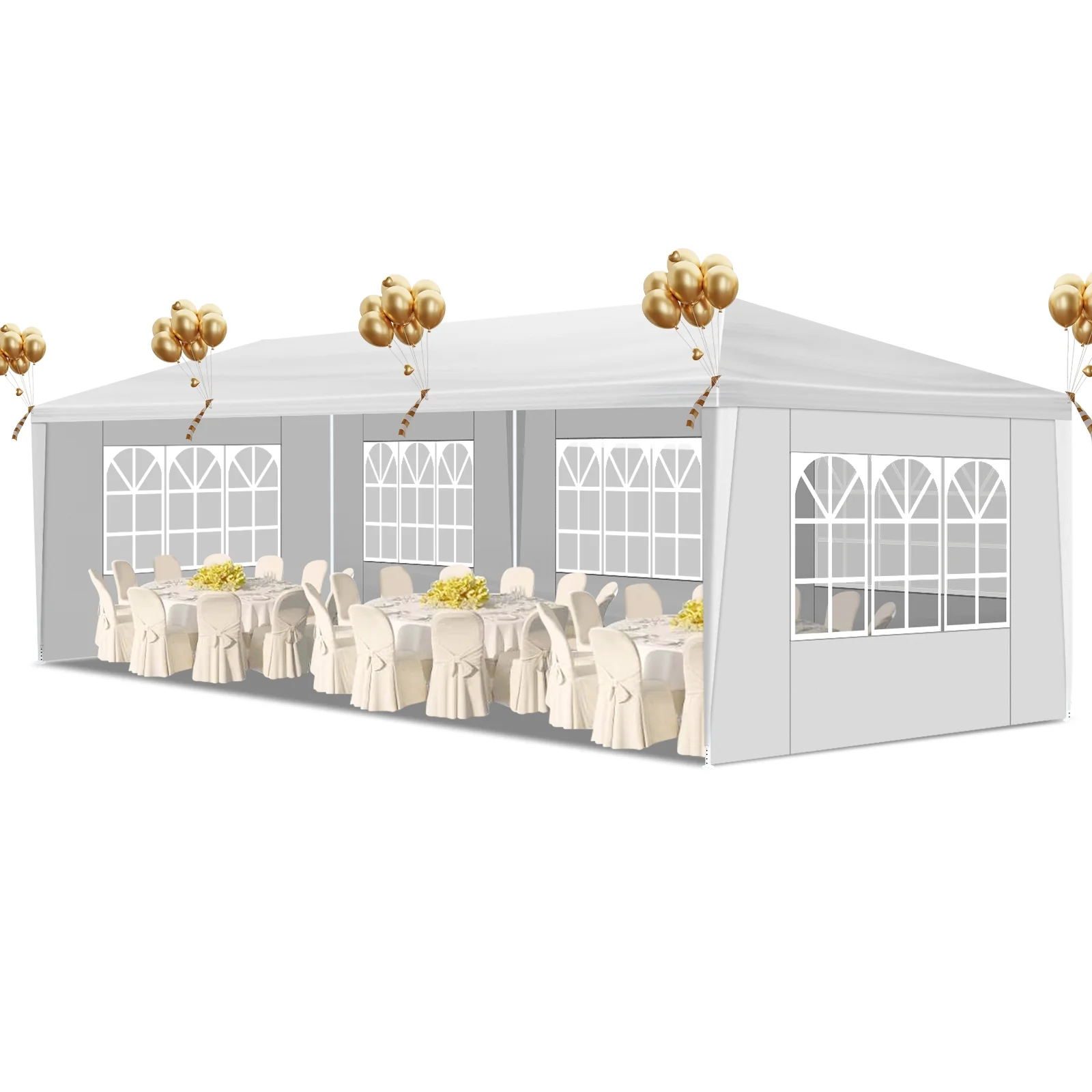 Ktaxon 10'x30' Canopy Tent Wedding Partywith Removable 5 Sidewall White - Womvr