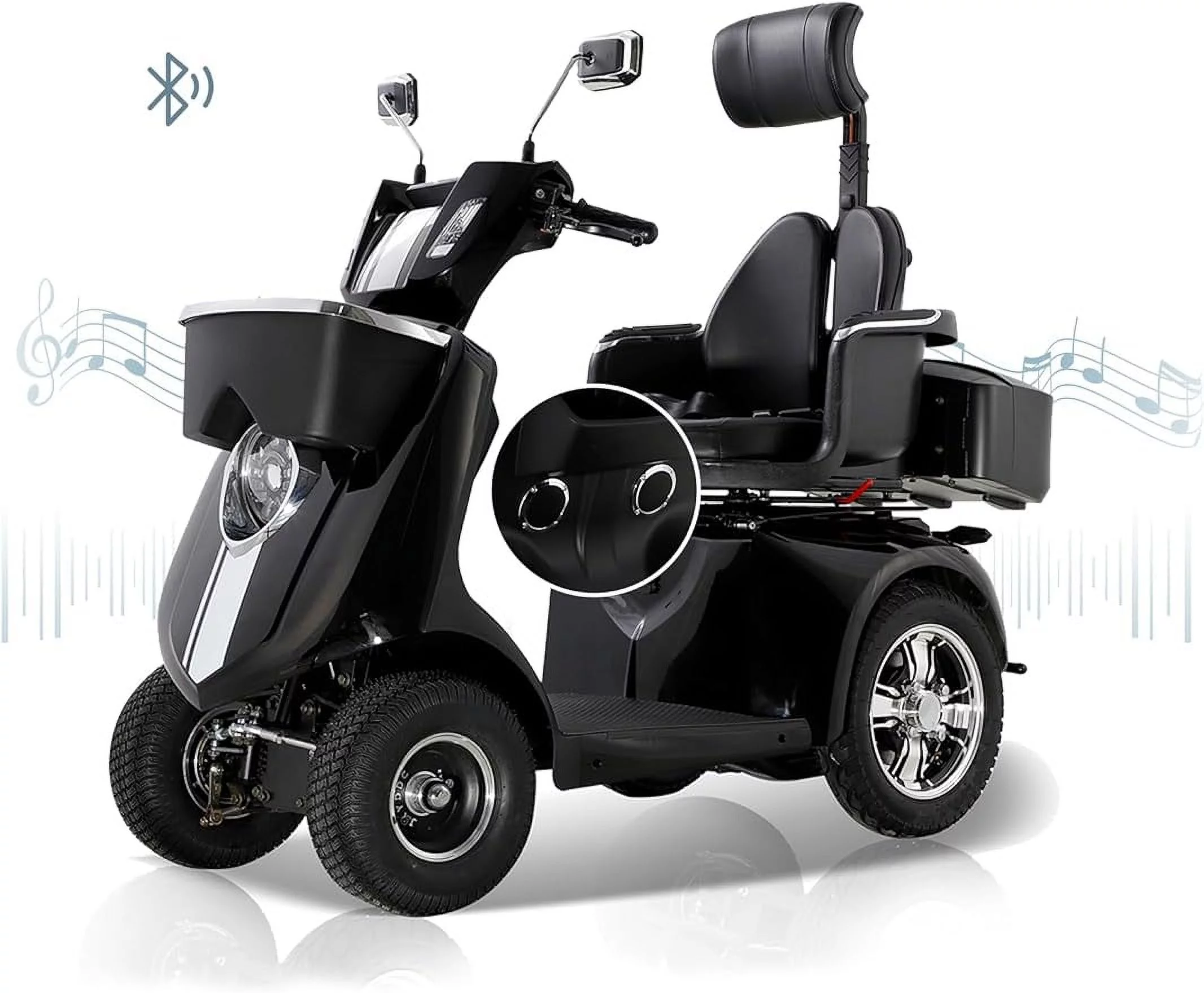Heavy duty 4 wheel adult mobility Scooter Senior Medical Electric Mobility Scooter 800W Mobility scooter 500 lb capacity. - Womvr