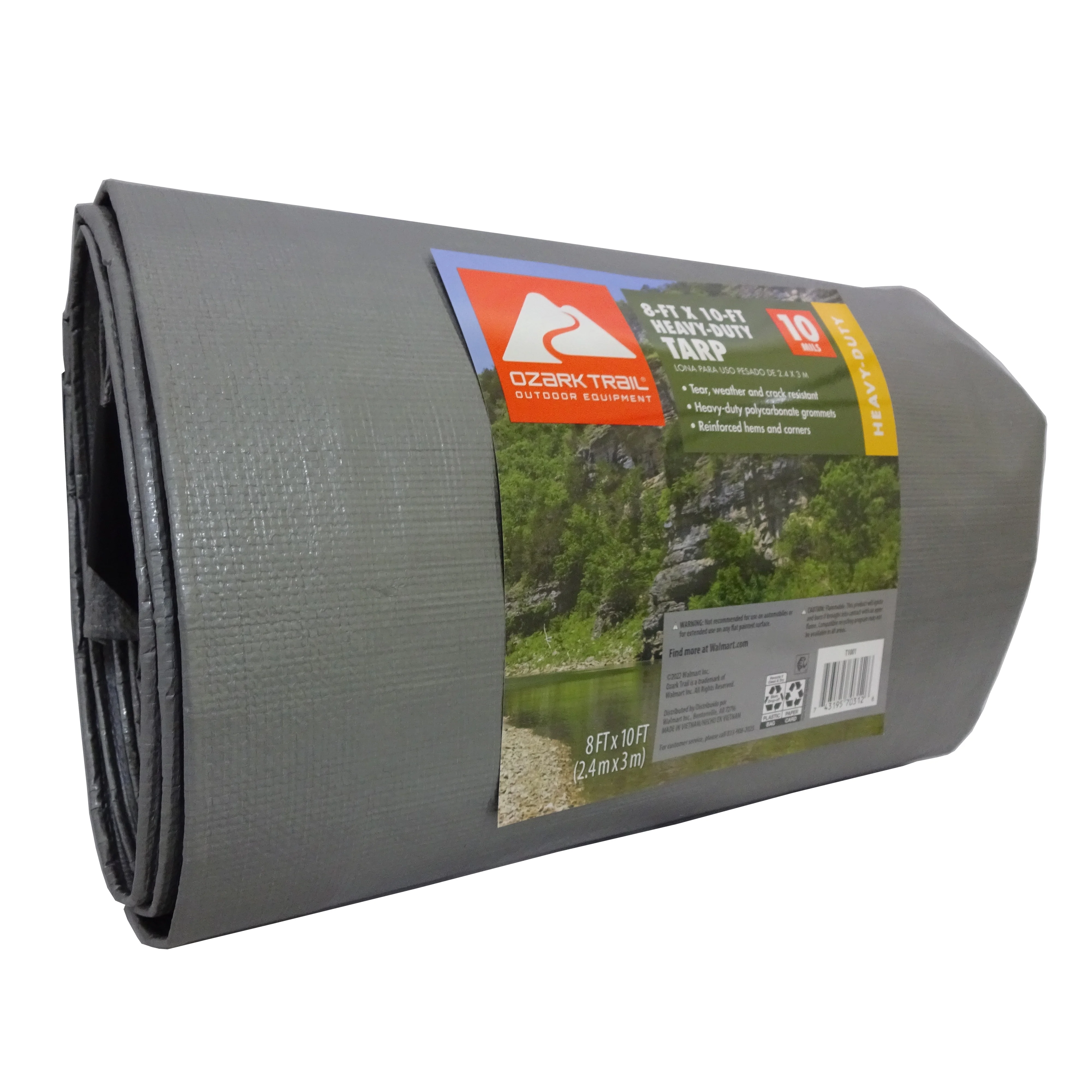 Ozark Trail Heavy-Duty Tarp, 6' x 8', Material PE - Womvr