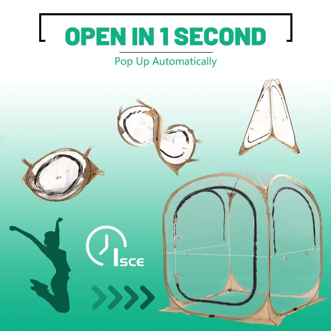 Docred Sports Tent, Weather Pop Up Shelter Bubble Tent clear tent Up to 3 People - Womvr