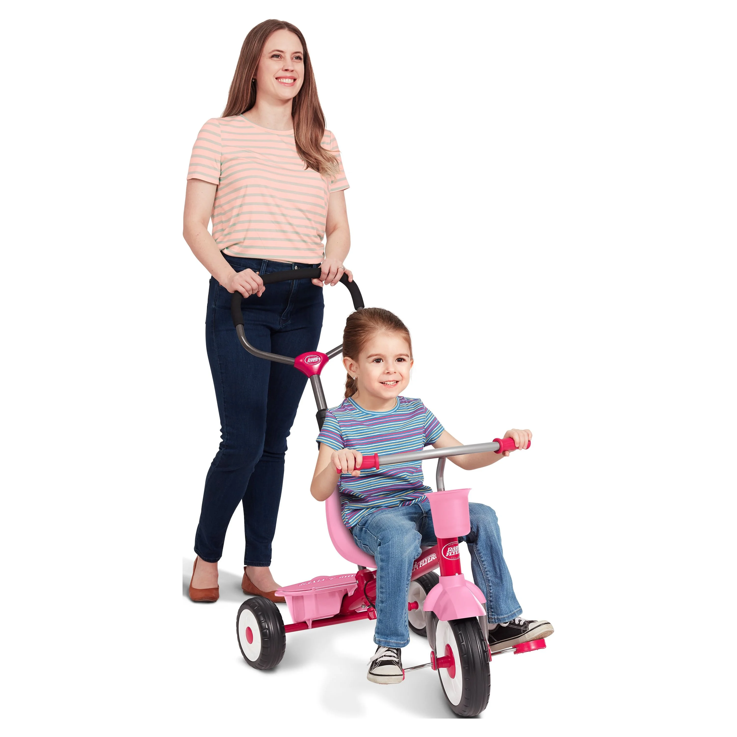 Radio Flyer, 4-in-1 Stroll 'N Trike with Activity Tray, Red & Gray, Convertible Tricycle,  Unisex - Womvr