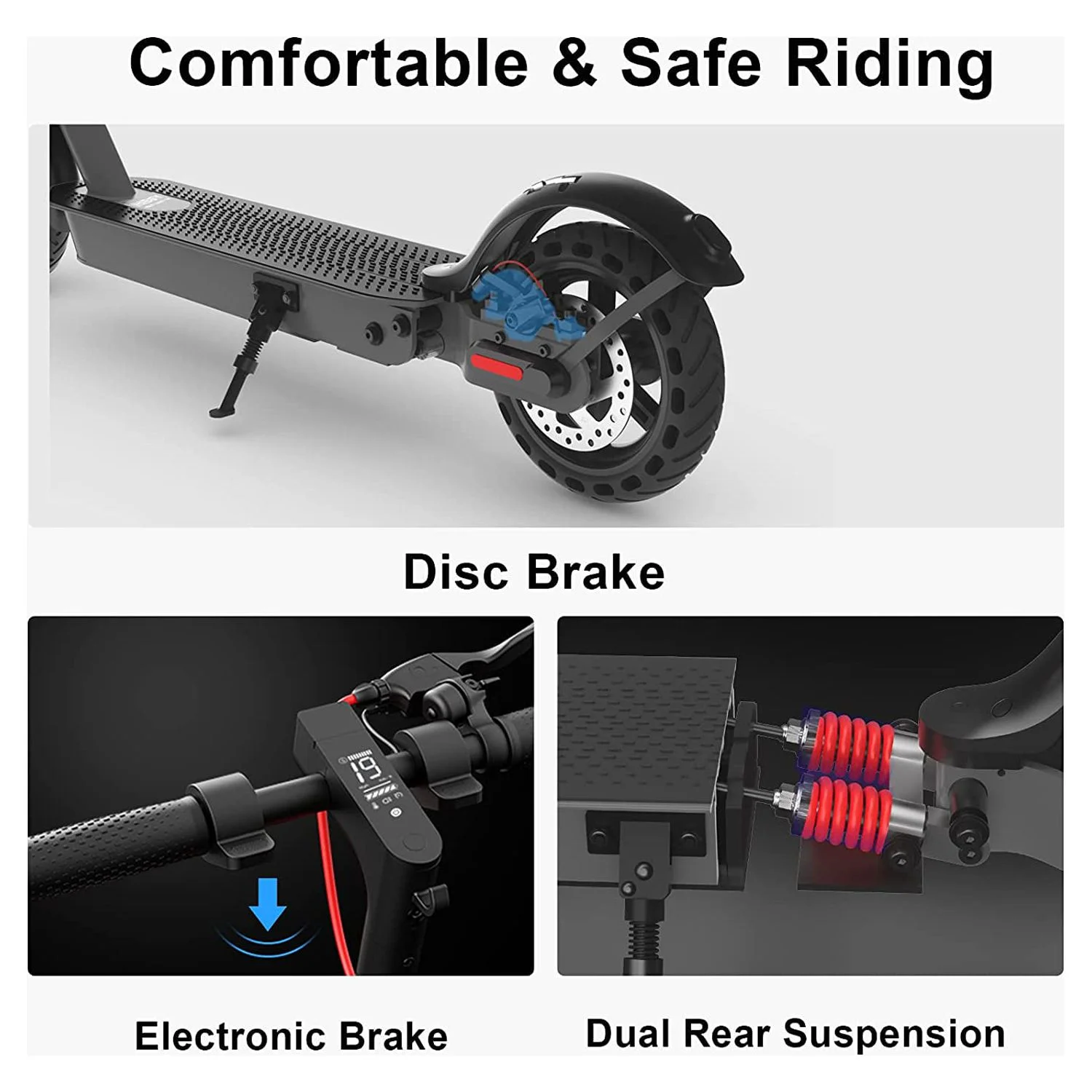 Hiboy Electric Scooter, S2 Electric Scooters for Adults 220lbs, 8.5
