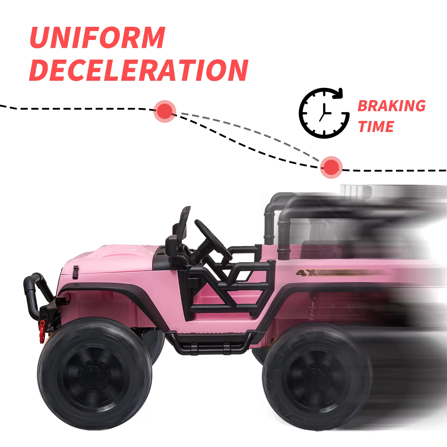 Kids Ride on Truck with Parents Remote Control, 12V 7A Battery Powered Electric Car Vehicle Toy with 3 Speed, USB, MP3, Bluetooth, LED Light, Safety Belt, Electric Car for Kids (Black) - Womvr