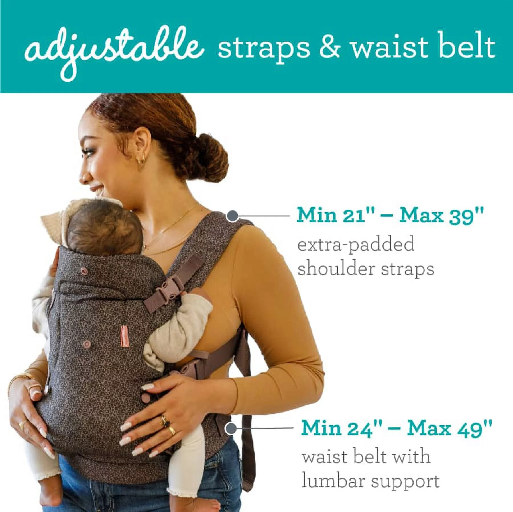 Infantino Nature & Nurture Convertible Baby Carrier, 4-Position, 8-32lbs, 0-9 Months, Sandy Tan - Womvr