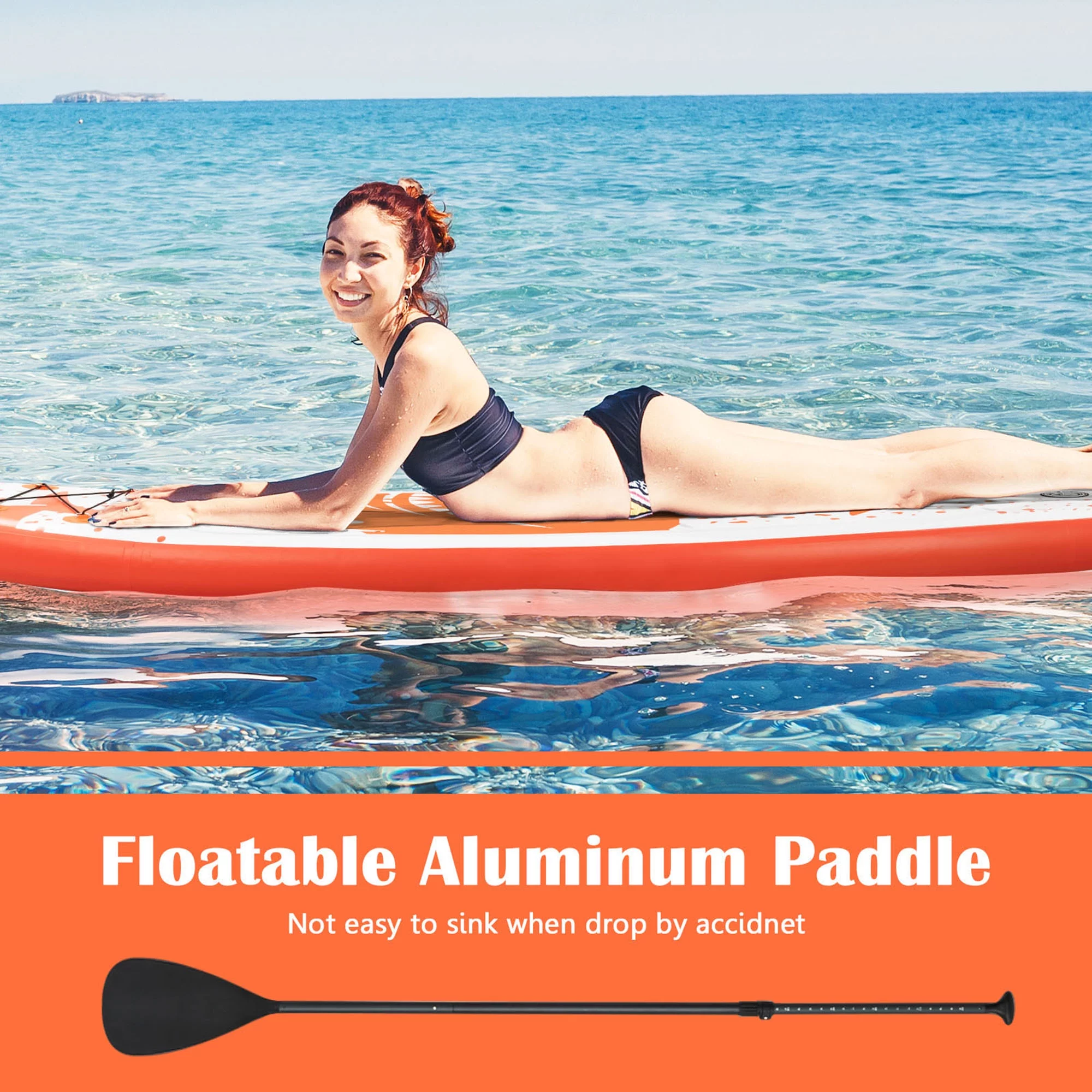 Gymax 11' Inflatable Stand-Up Paddle Board Non-Slip Deck Surfboard w/ Hand Pump - Womvr