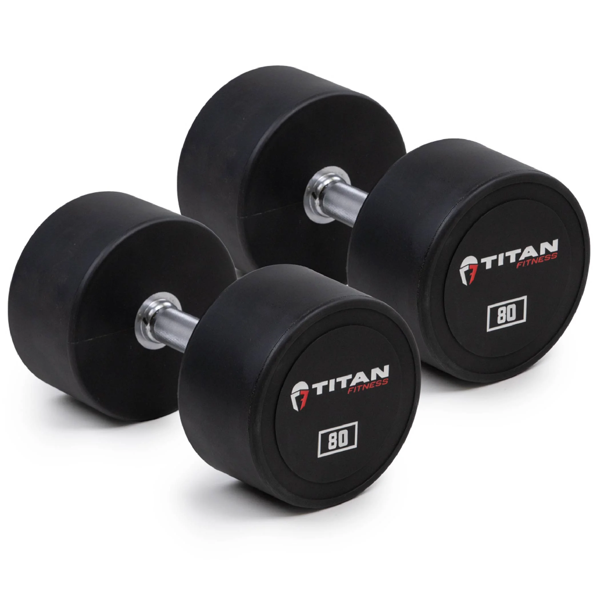 Titan Fitness 25 lb. Pair Round Urethane Dumbbells - Womvr