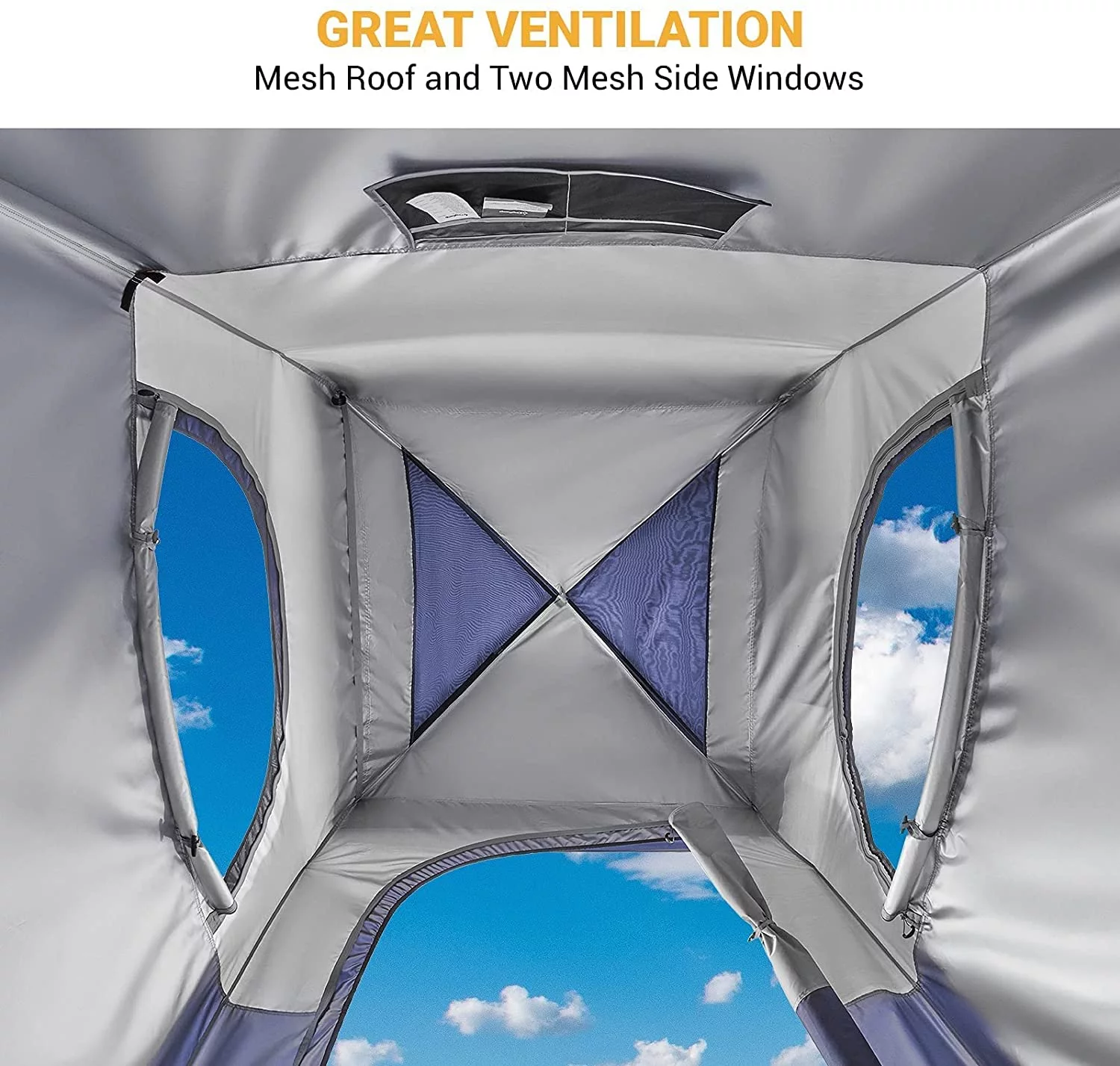 KingCamp Oversized Shower Tent Extra Wide 1 Room with Floor Waterproof Camping Privacy Shelter Easy Set Up Tent for Dressing Changing Toilets Tent, Coffee - Womvr