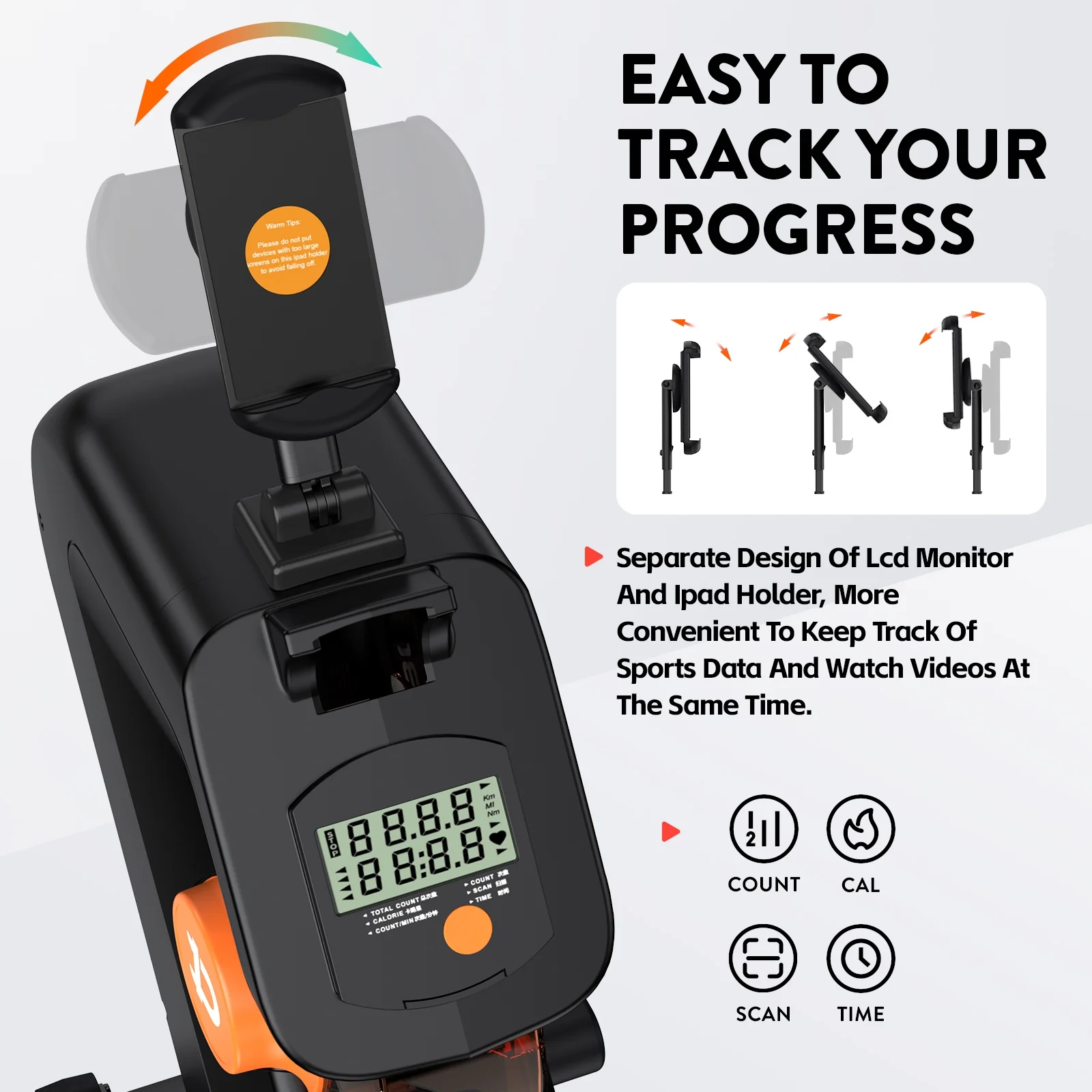 Pooboo 85% Pre-assembled Magnetic Rowing Machines Rower Foldable Build-in Bluetooth 8 Level Resistance Indoor Rower Machines Home Exercise 350lb - Womvr