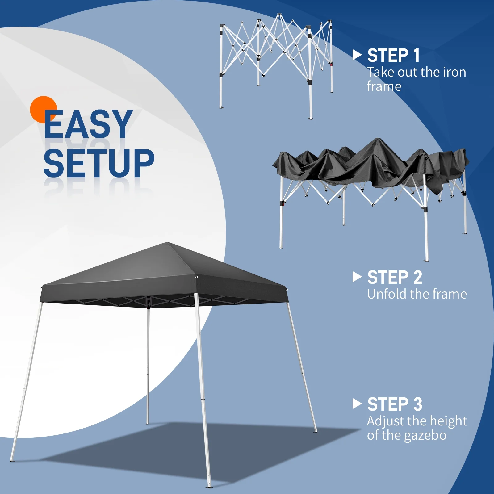 Zimtown 10ft x 10ft Base/8ft x 8ft Top Pop up Canopy Tent Instant Practical Waterproof Folding Tent with Carry Bag - Womvr
