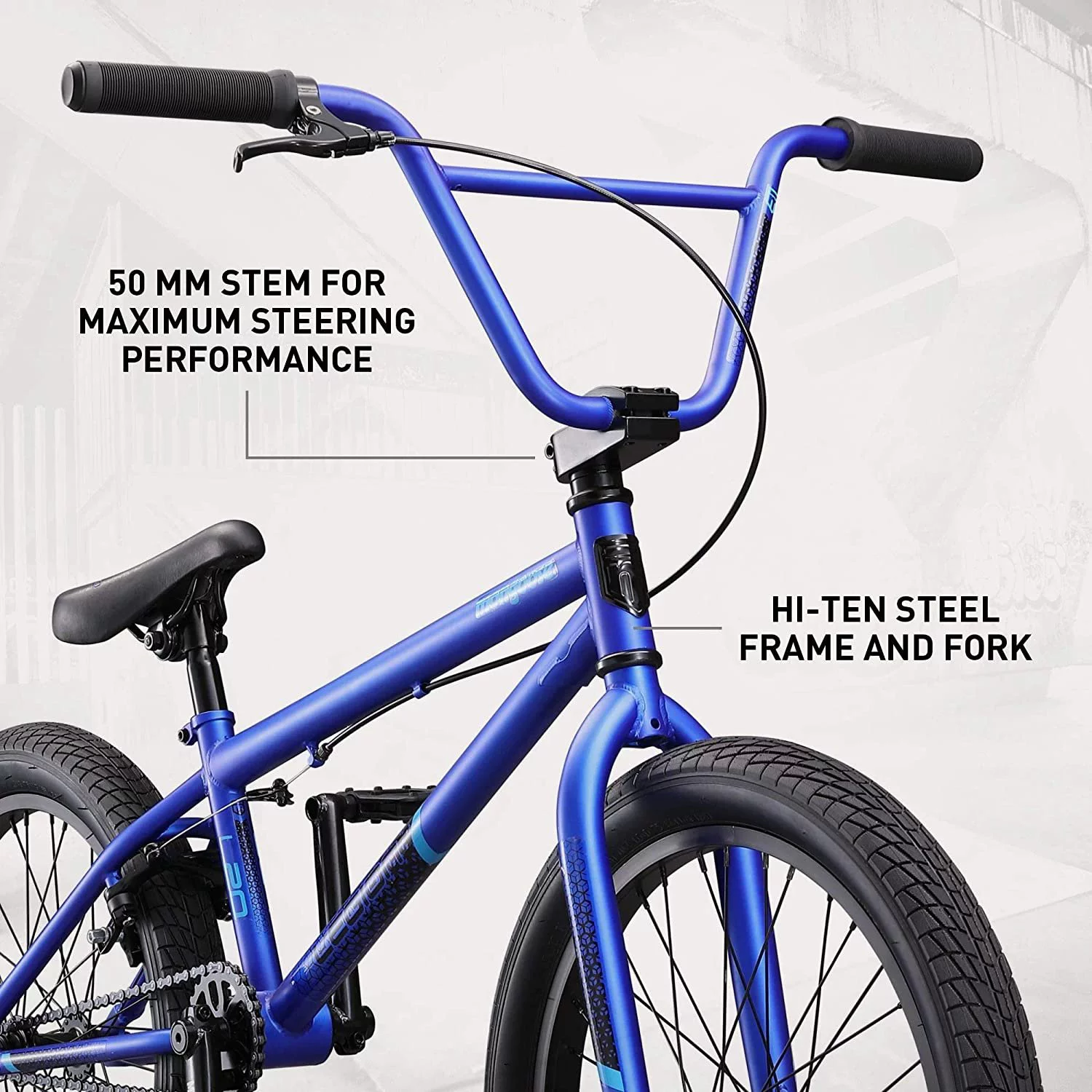 Mongoose Legion L20 Freestyle BMX Bike Line for Beginner-Level to Advanced Riders, Steel Frame, 20-Inch Wheels, Black - Womvr