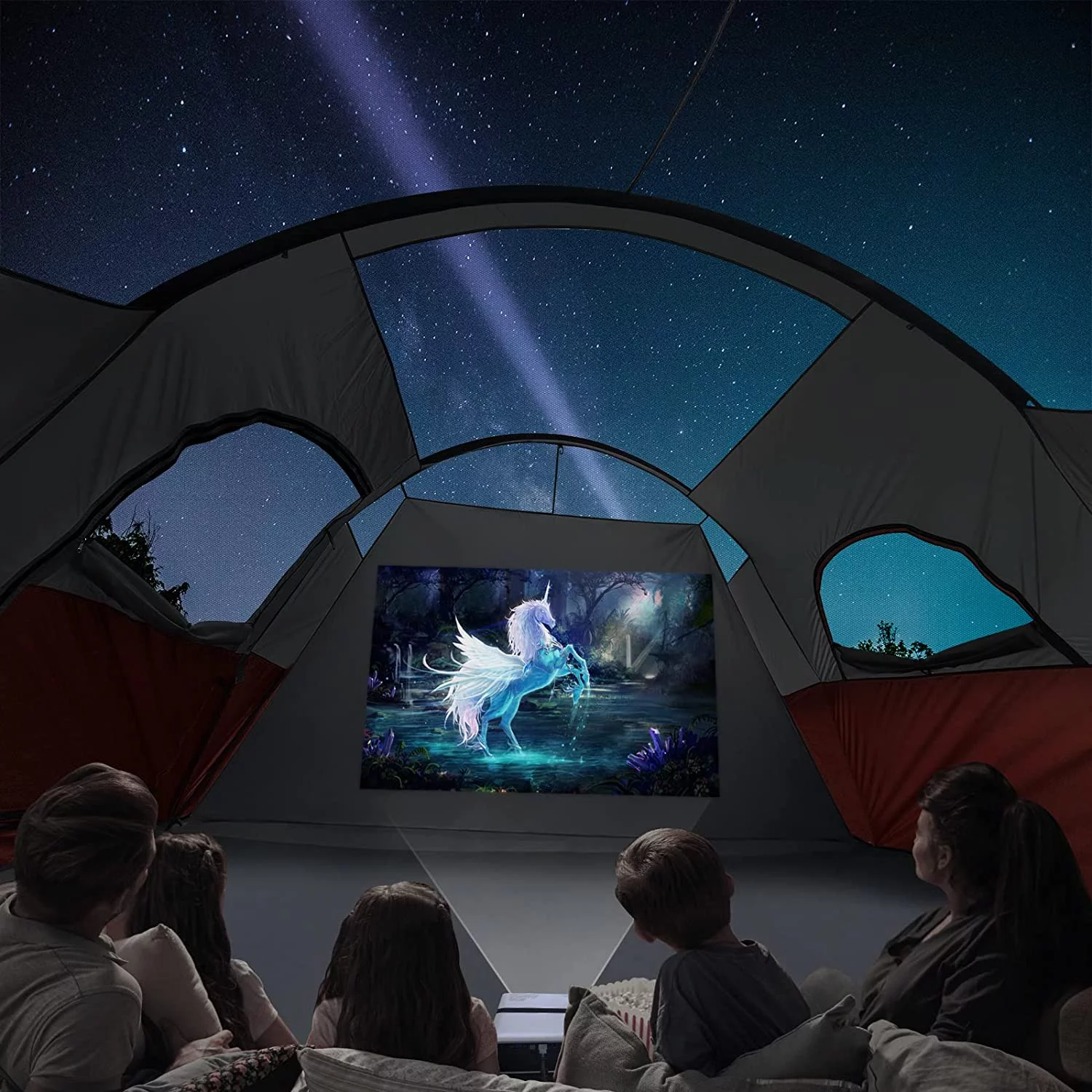 10 Person Camping Tent - Portable Easy Set Up Family Tent for Camp, Windproof Fabric Dome Tent Outdoor for Hiking, Backpacking, Traveling-14'x11'x74in(H) - Womvr