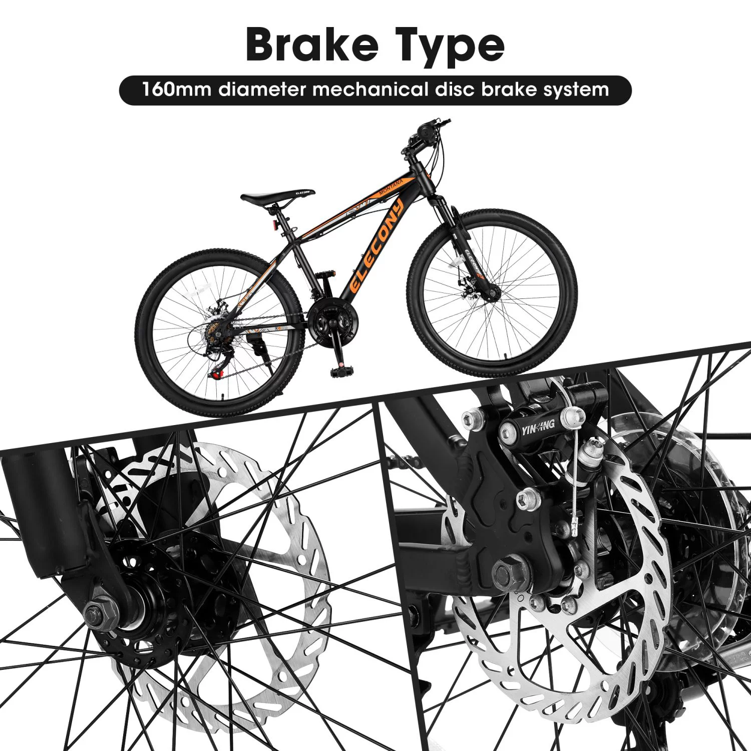 24 inch Mountain Bike, Shimano 21 Speed Drive, Dual Disc Brake, Front Suspension MTB For Boy Girl - Womvr