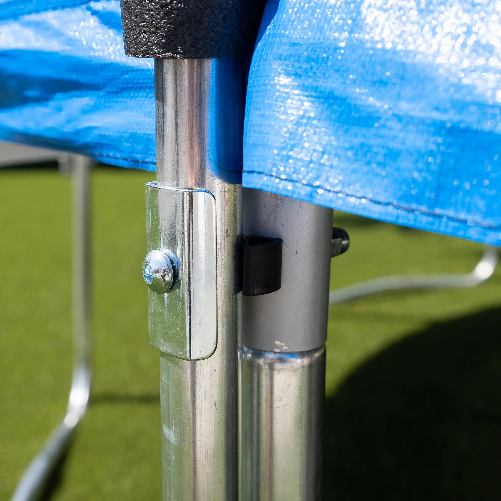 Bounce Pro 12' Trampoline with Enclosure Combo, Blue/Yellow - Womvr