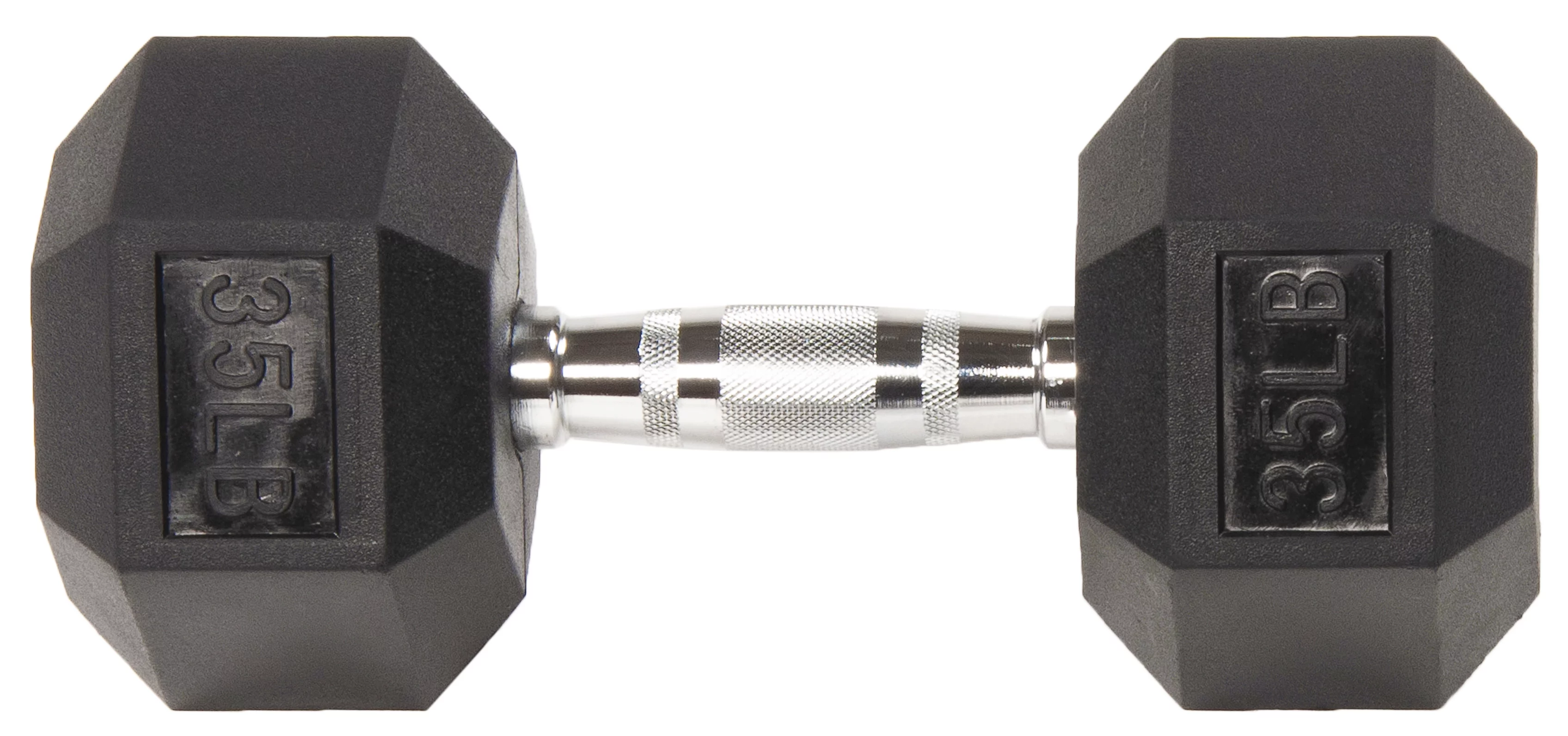 BalanceFrom Rubber Encased Hex Dumbbell, 35LBs, Single - Womvr