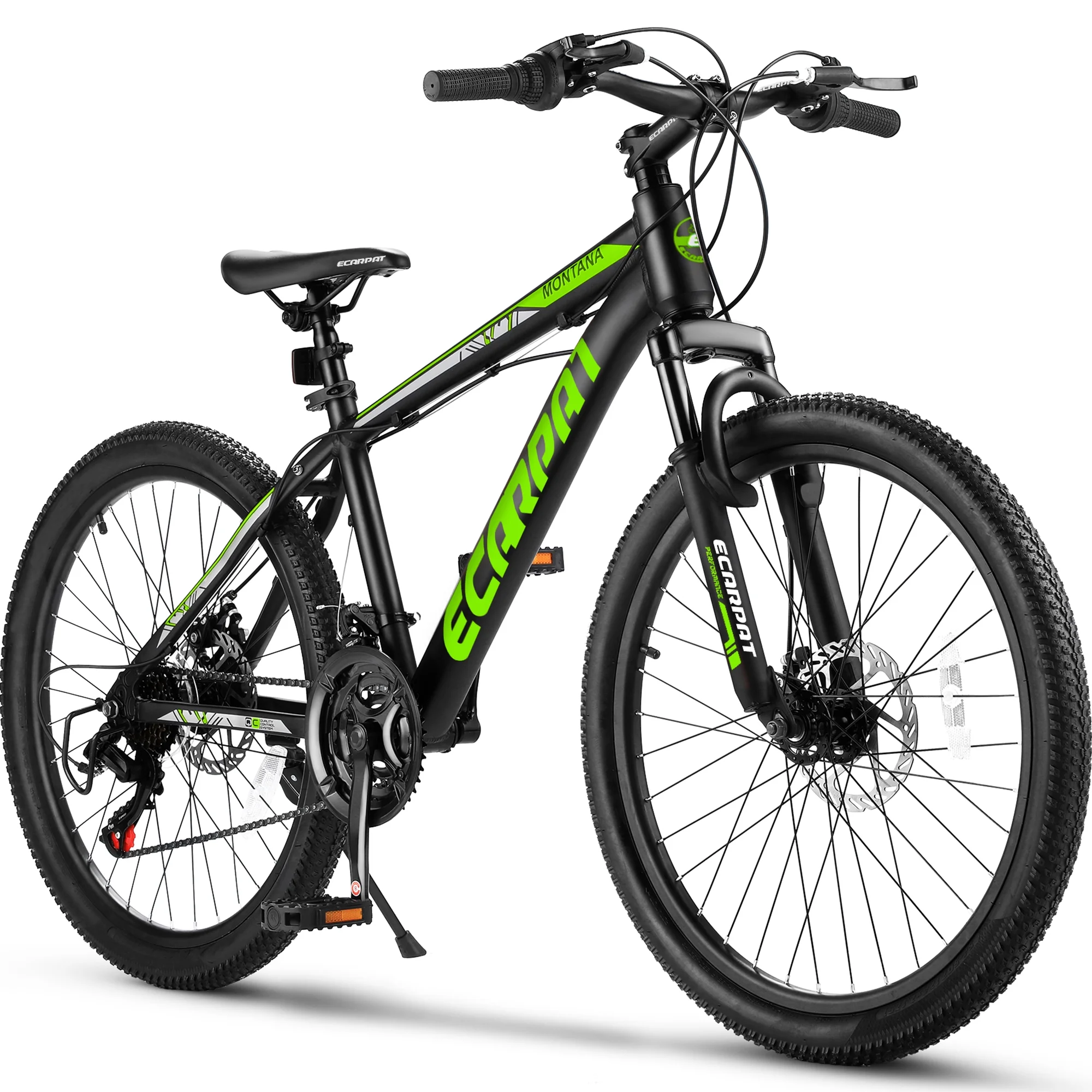 24 inch Mountain Bike for Boys Girls, Aluminum Mountain Bike with Disc Brakes - Womvr