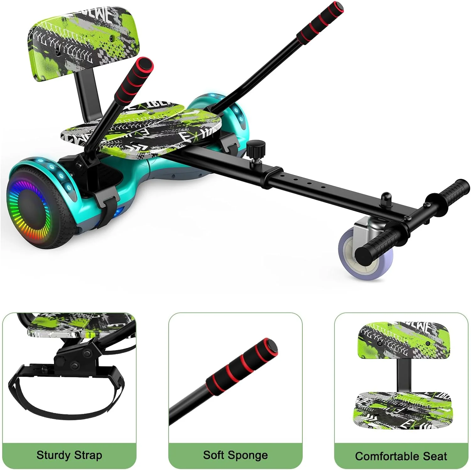 JOLEGE Hoverboard Go Kart Combo, 6.5