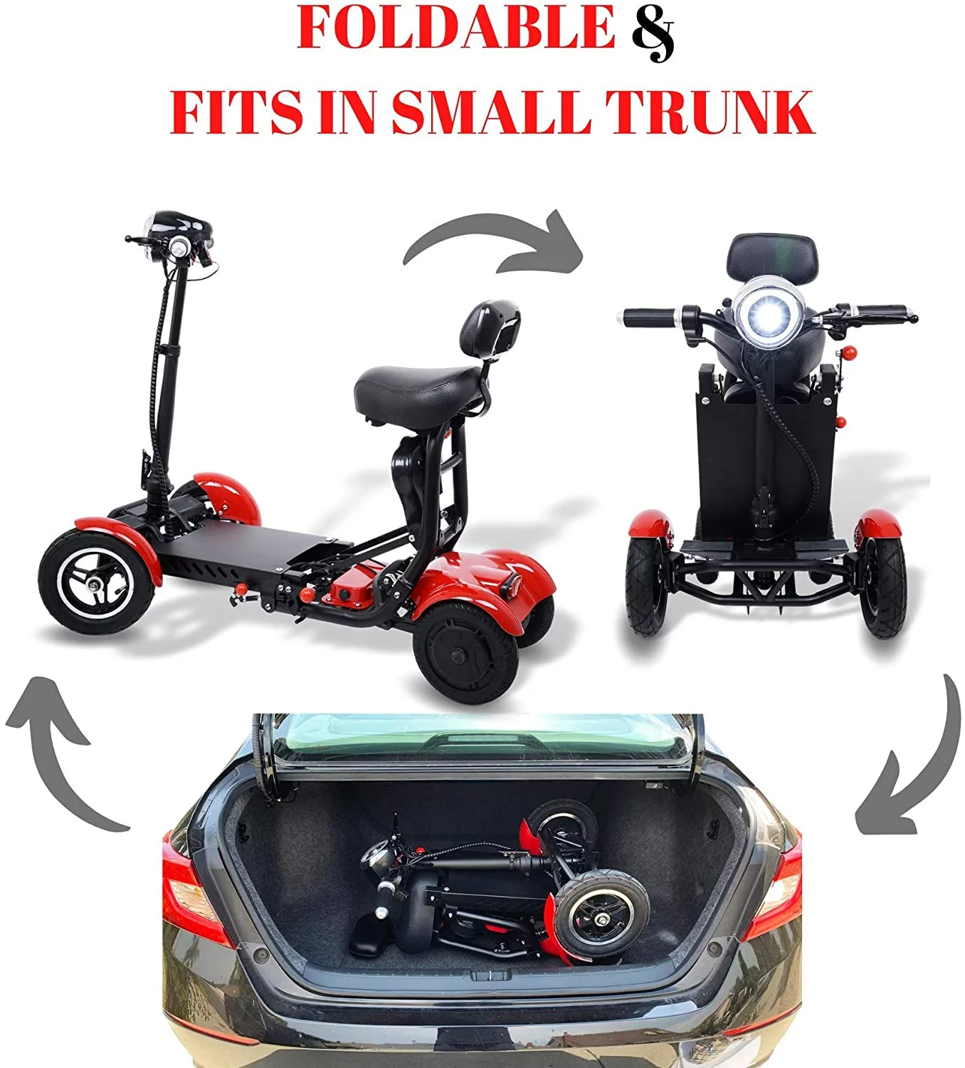 Ephesus S5 — Electric |Foldable, Lightweight, Battery Power| Four-Wheel Mobility Scooter - Womvr